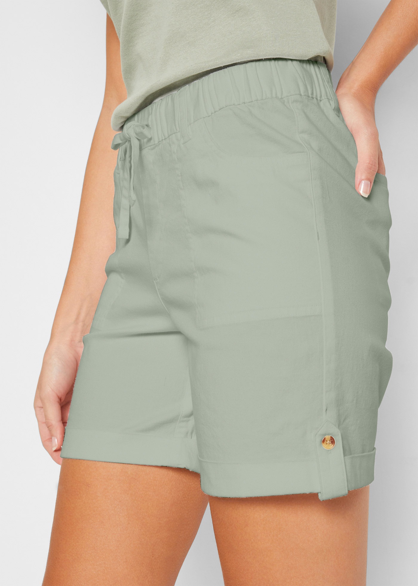 bonprix Bermudas "Baumwoll-Bermuda mit Gummibund" Baumwoll-Bermuda mit Gumm günstig online kaufen