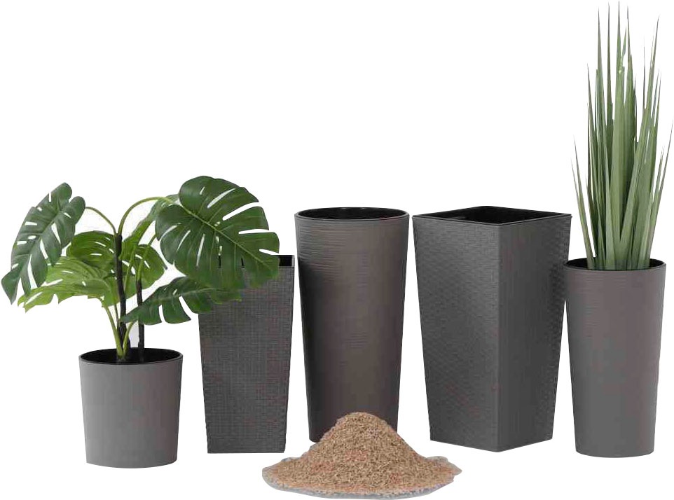 Siena Garden Pflanzkübel Rillenoptik, rund
