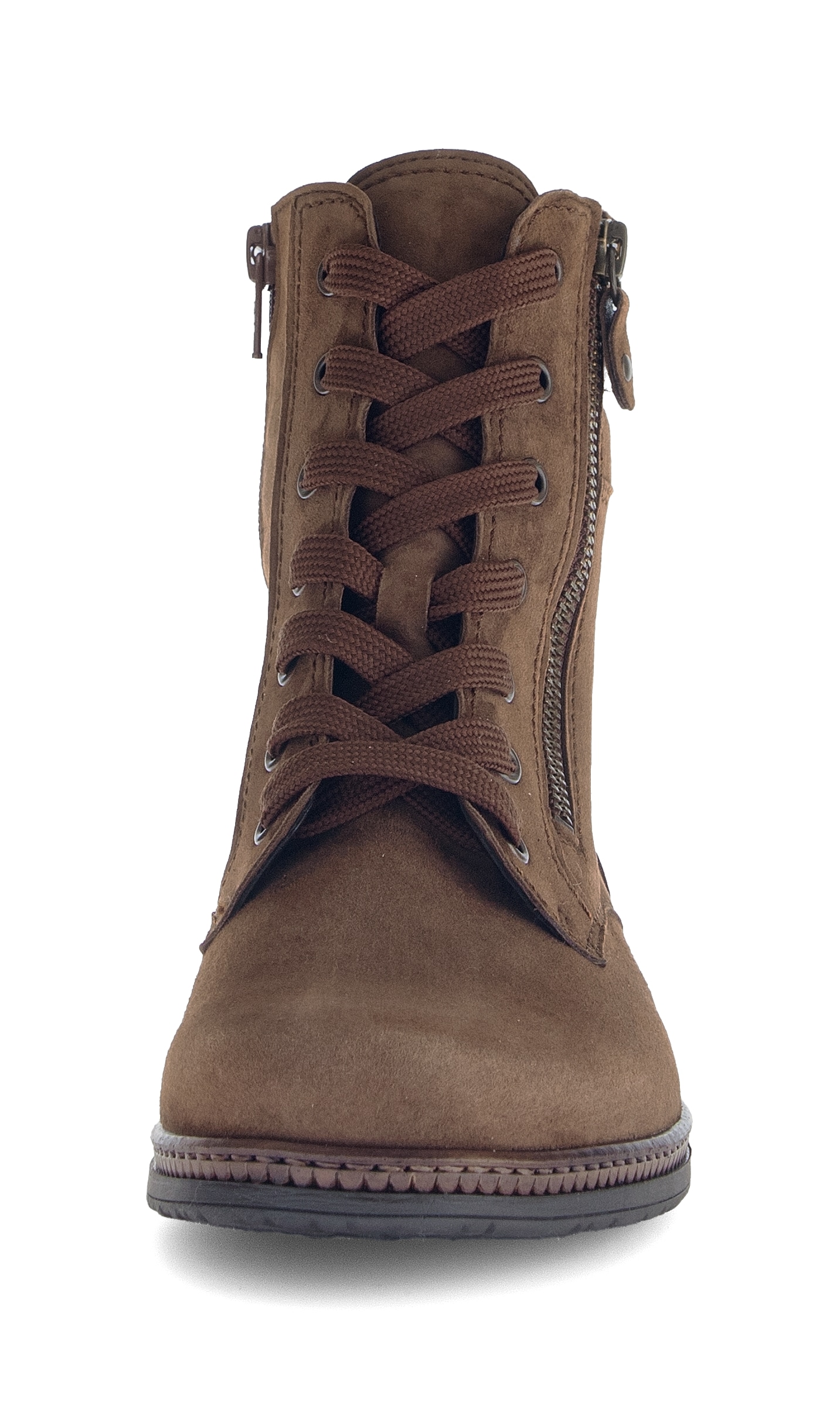 Gabor Schnürstiefelette, Blockabsatz, Schnürboots mit Zierreißverschluss an der Außenseite