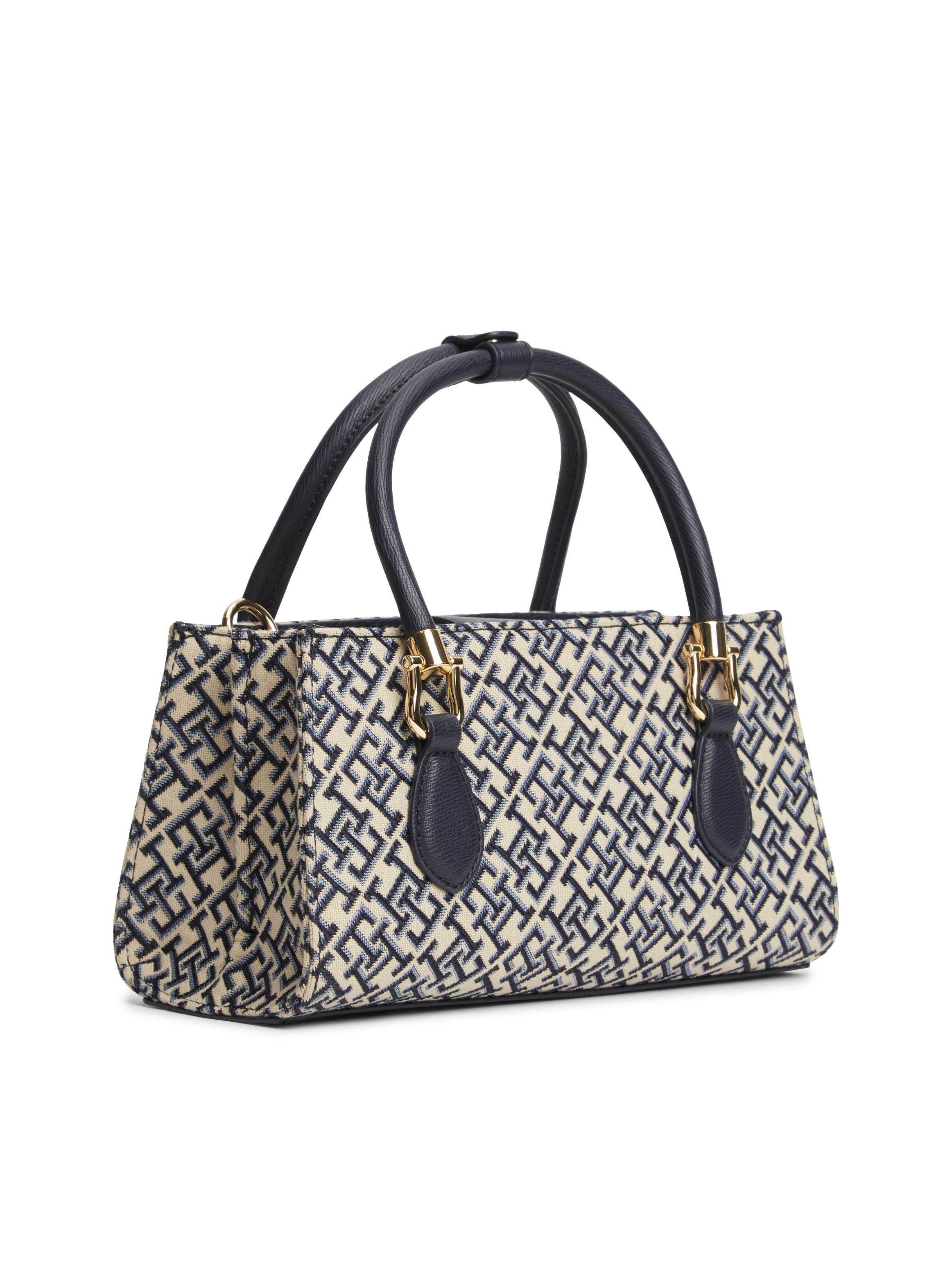 Tommy Hilfiger Henkeltasche »TH GRACE MINI SATCHEL JACQUARD« Damen Umhängetasche, Handtasche mit edler TH-Stickerei