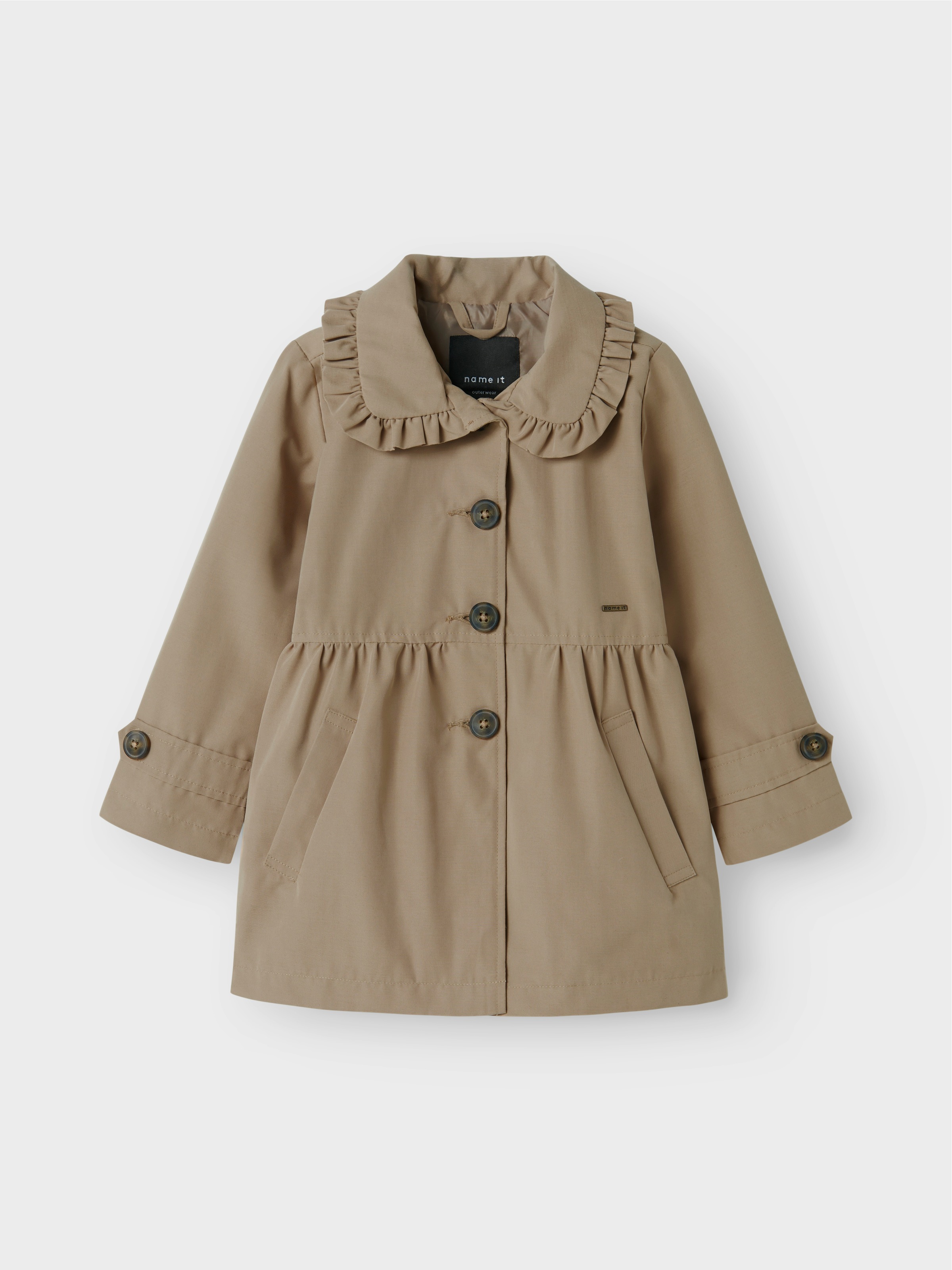 Name It Madelin Trench Coat Tan 6 Years Girl 2