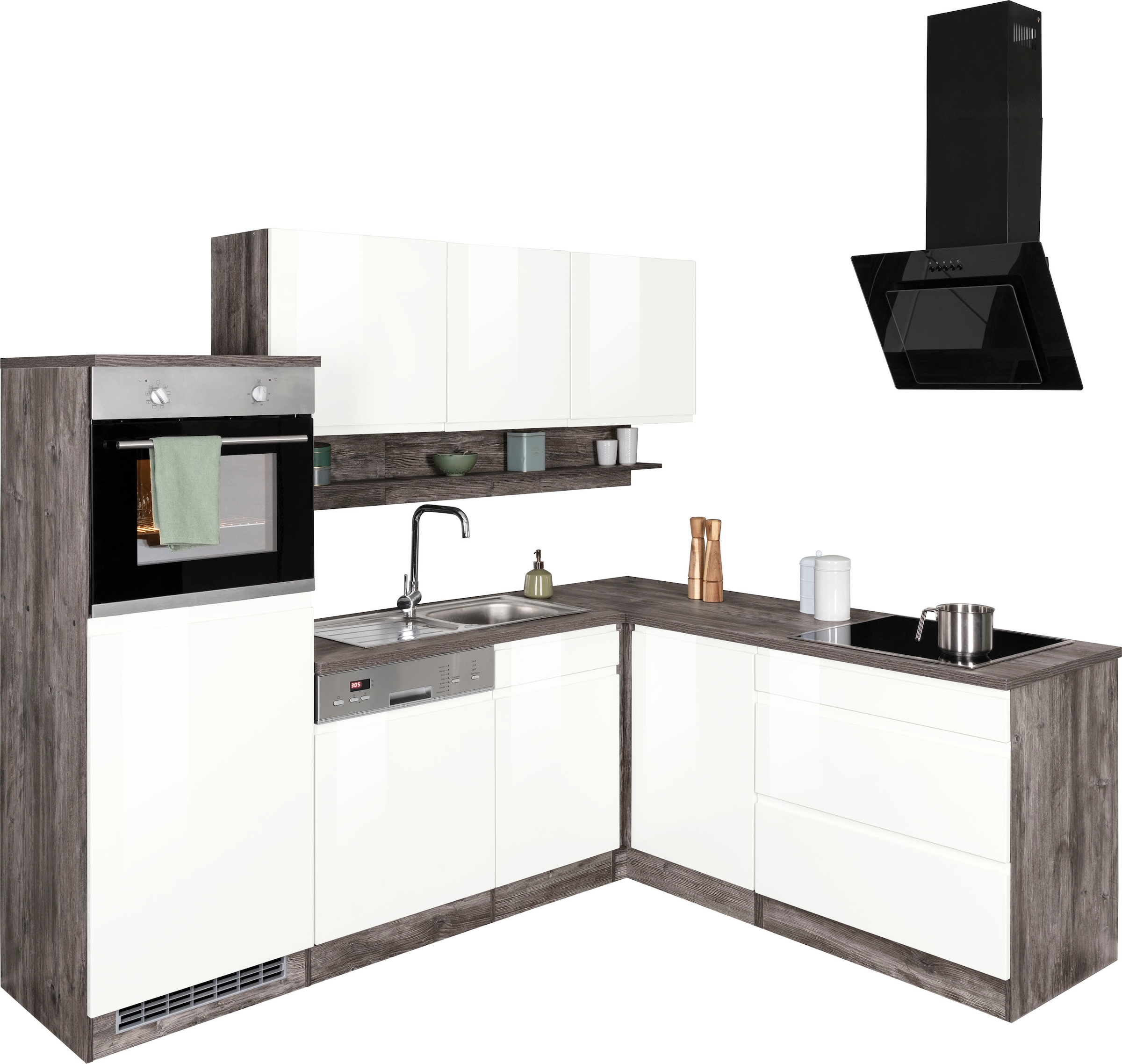HELD MÖBEL Winkelküche "Virginia", Stellbreite 230/190 cm, ohne E-Geräte günstig online kaufen