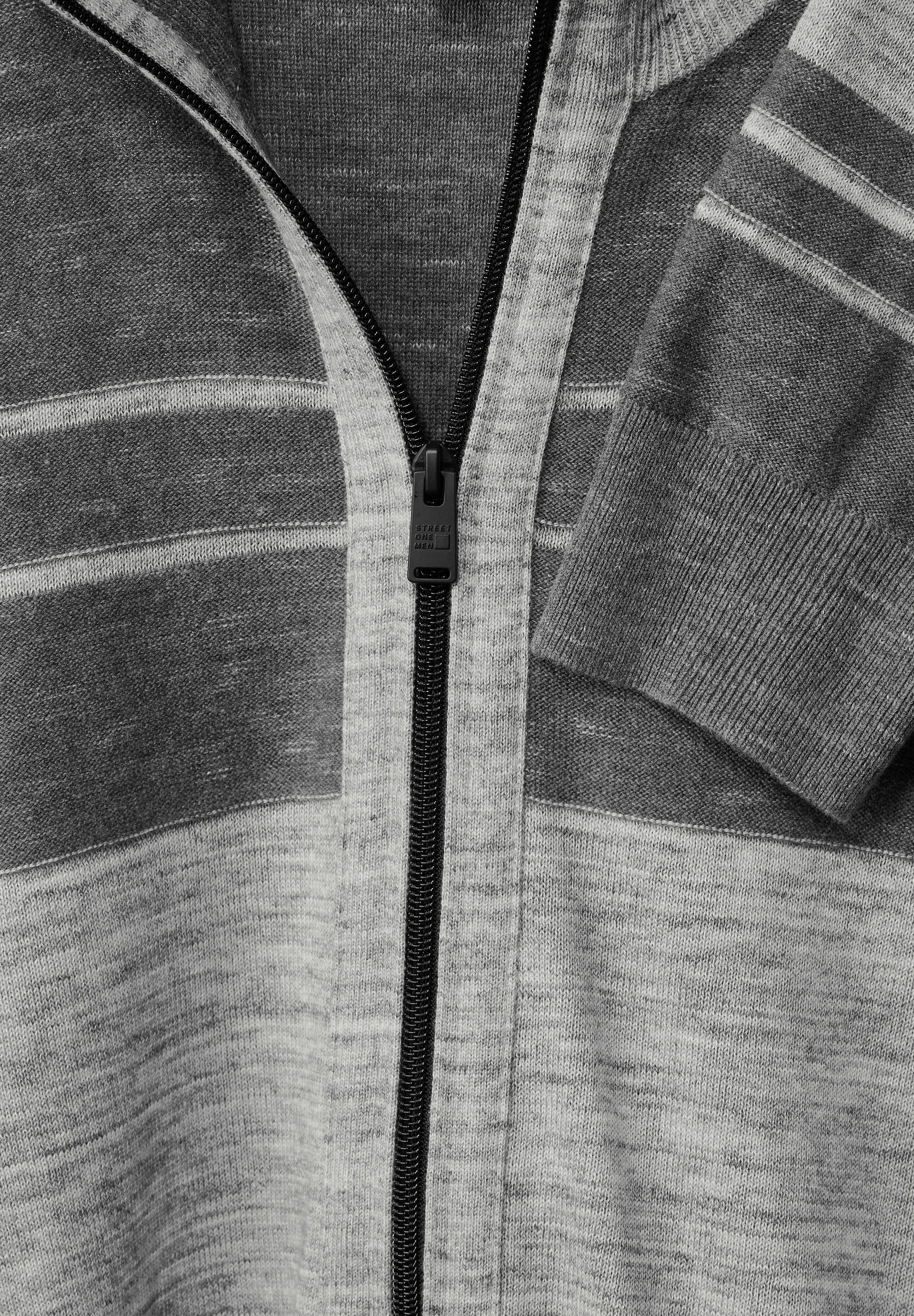 STREET ONE MEN Strickjacke, mit Stehkragen