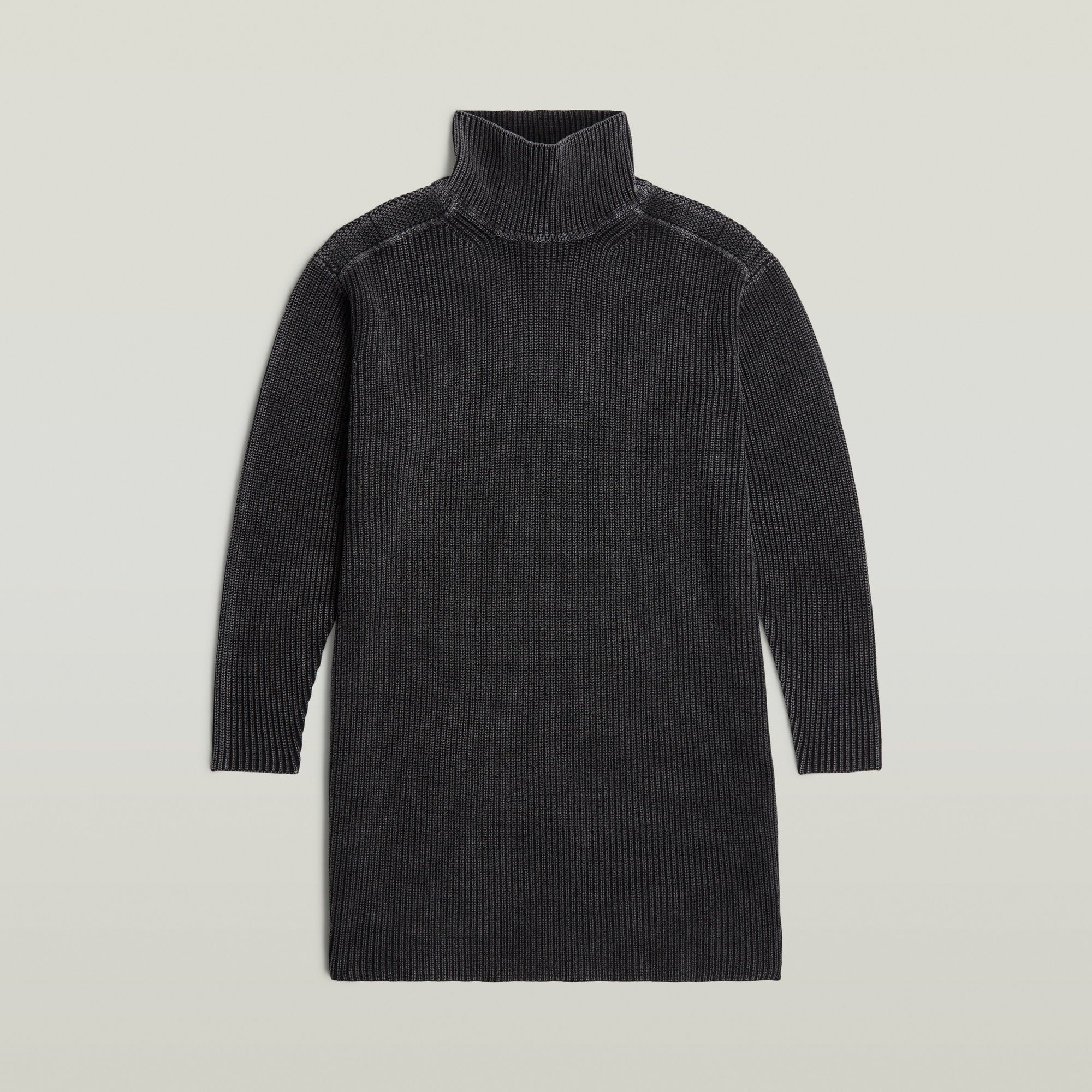 G-STAR Strickkleid »Washed Dress ls wmn« mit Stehkragen, Loose Fit