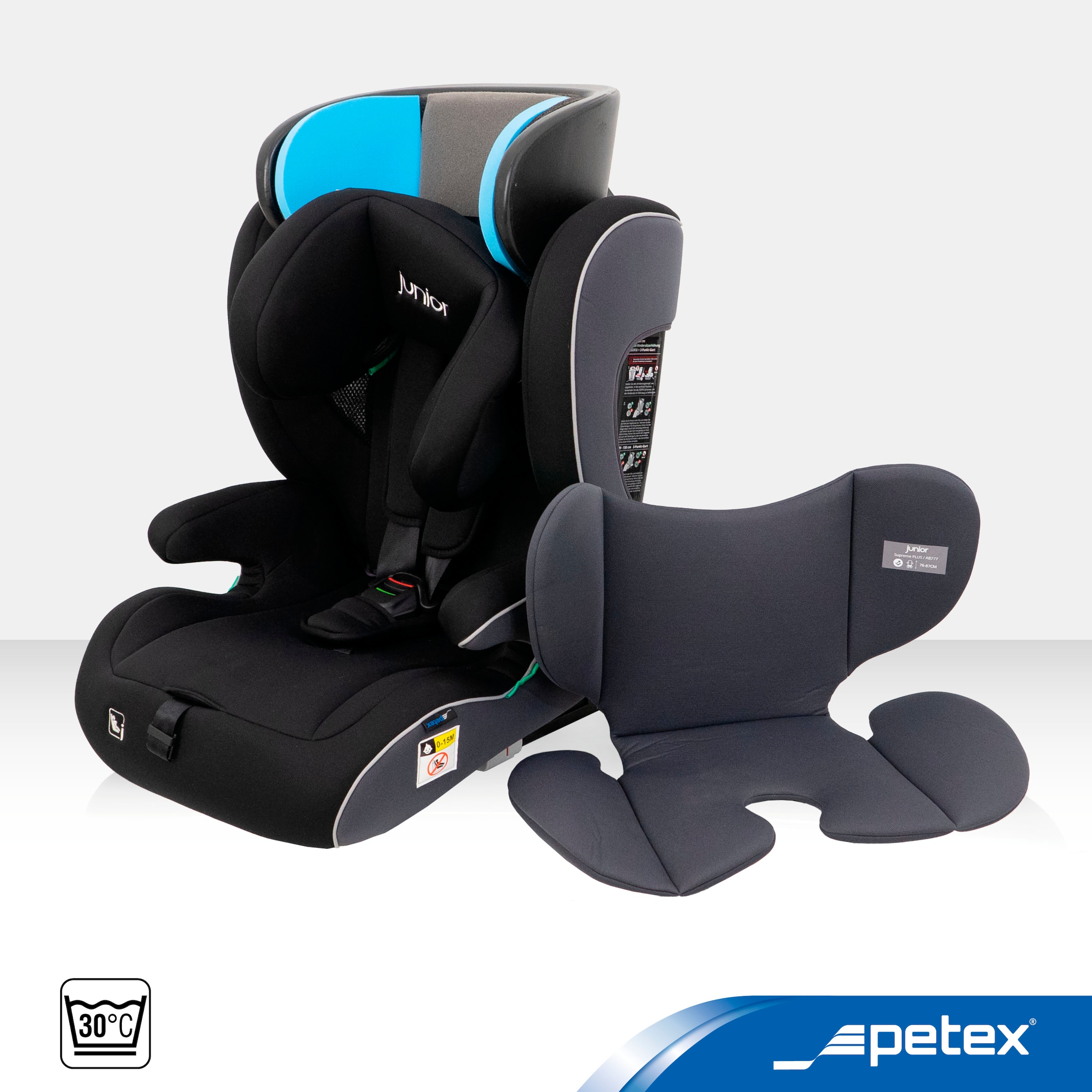 Petex Autokindersitz »Supreme Plus, mit Isofix, schwarz«