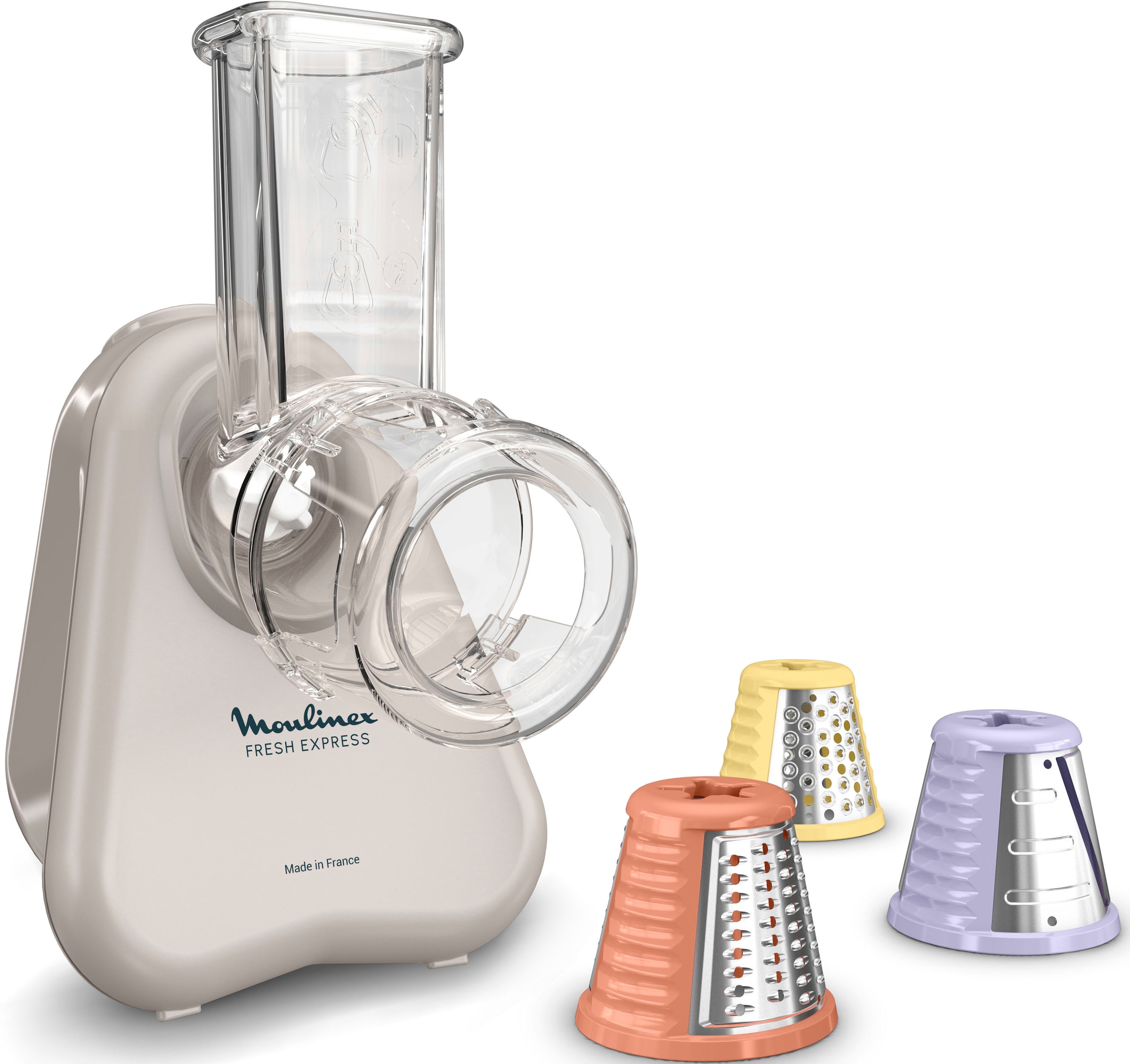 TEFAL Zerkleinerer "Fresh Express", B:16,5cm H:28,2cm T:16,5cm, beige, Zerkleinerer, 3 Funktionen (zerkleinern, schneiden, reiben), kompakt, made in