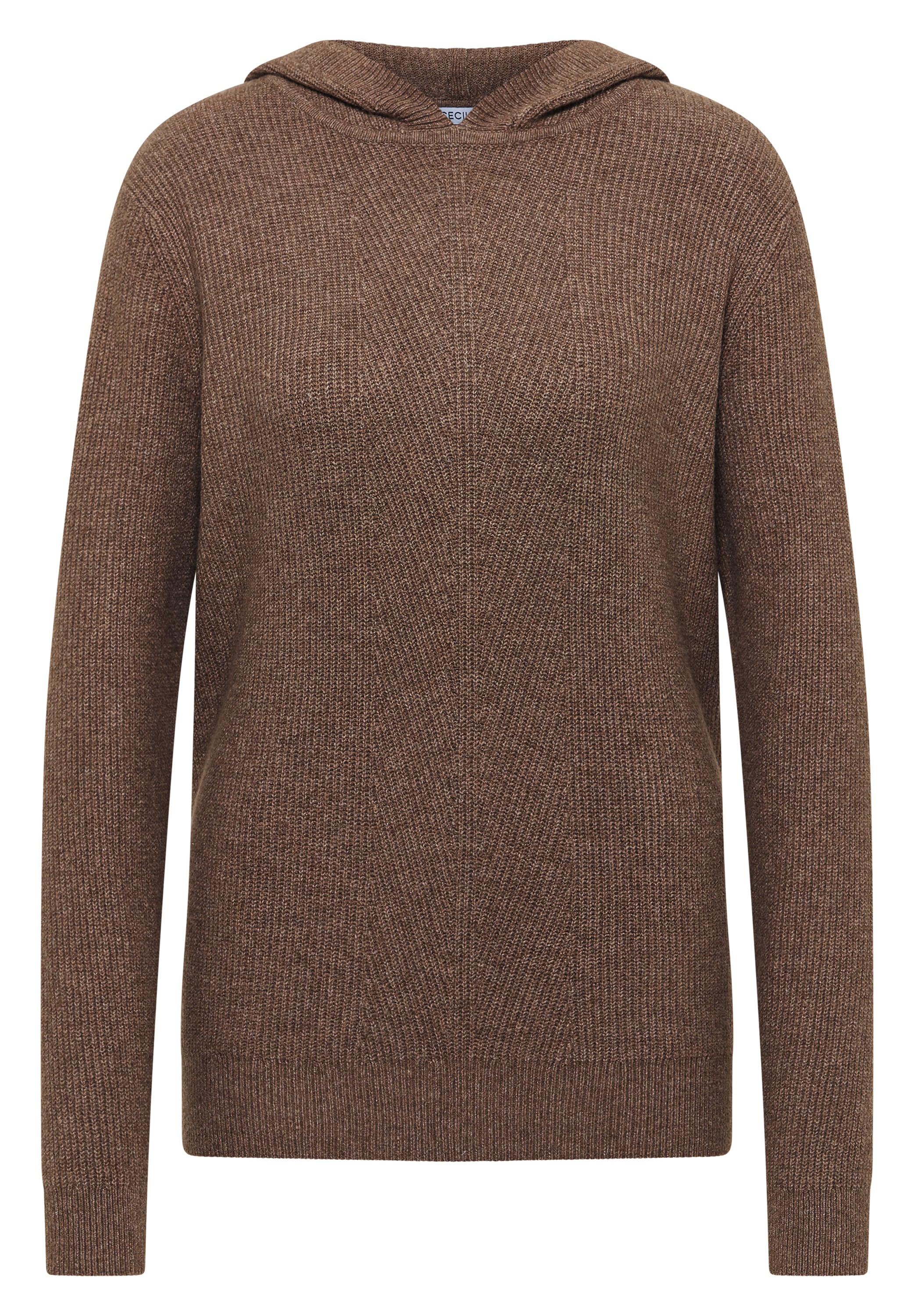Cecil Kapuzenpullover Strick mit Strukturdetail