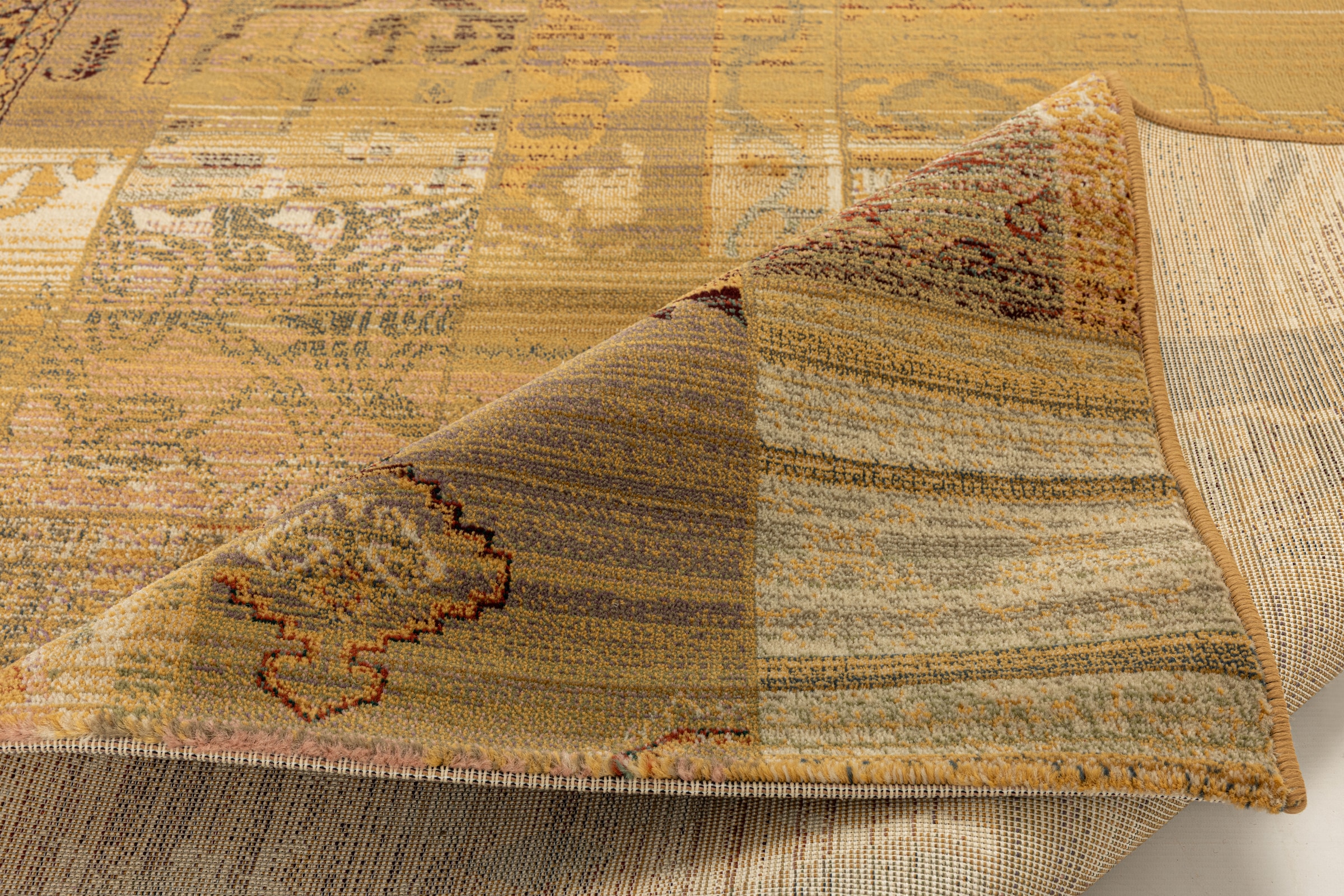 THEKO Teppich »Gabiro 5504«, rechteckig, 10 mm Höhe, Melange-Effekt, Patchwork Design, auch als Läufer, Wohnzimmer