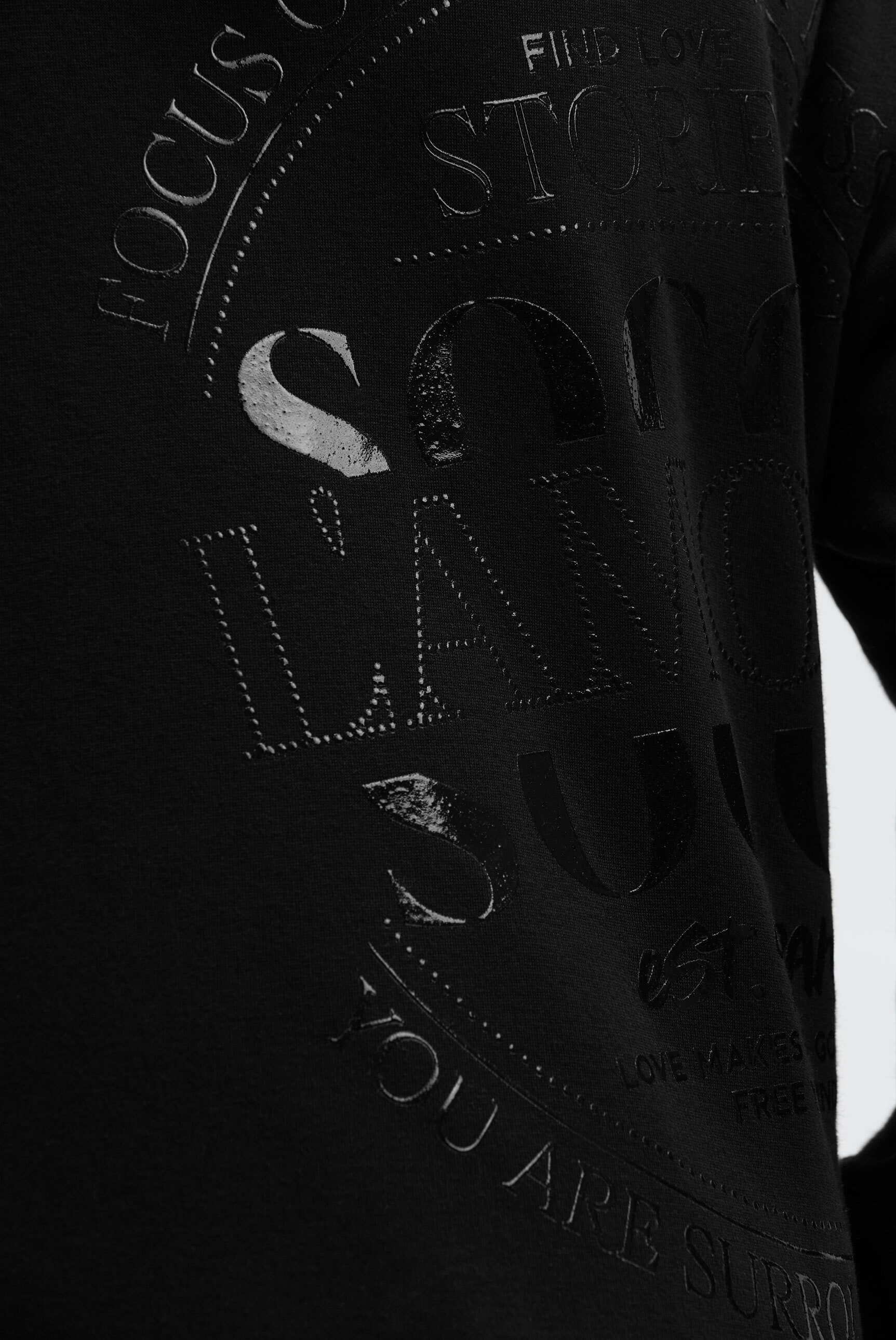 SOCCX Kapuzensweatjacke mit Glitzersteinchen