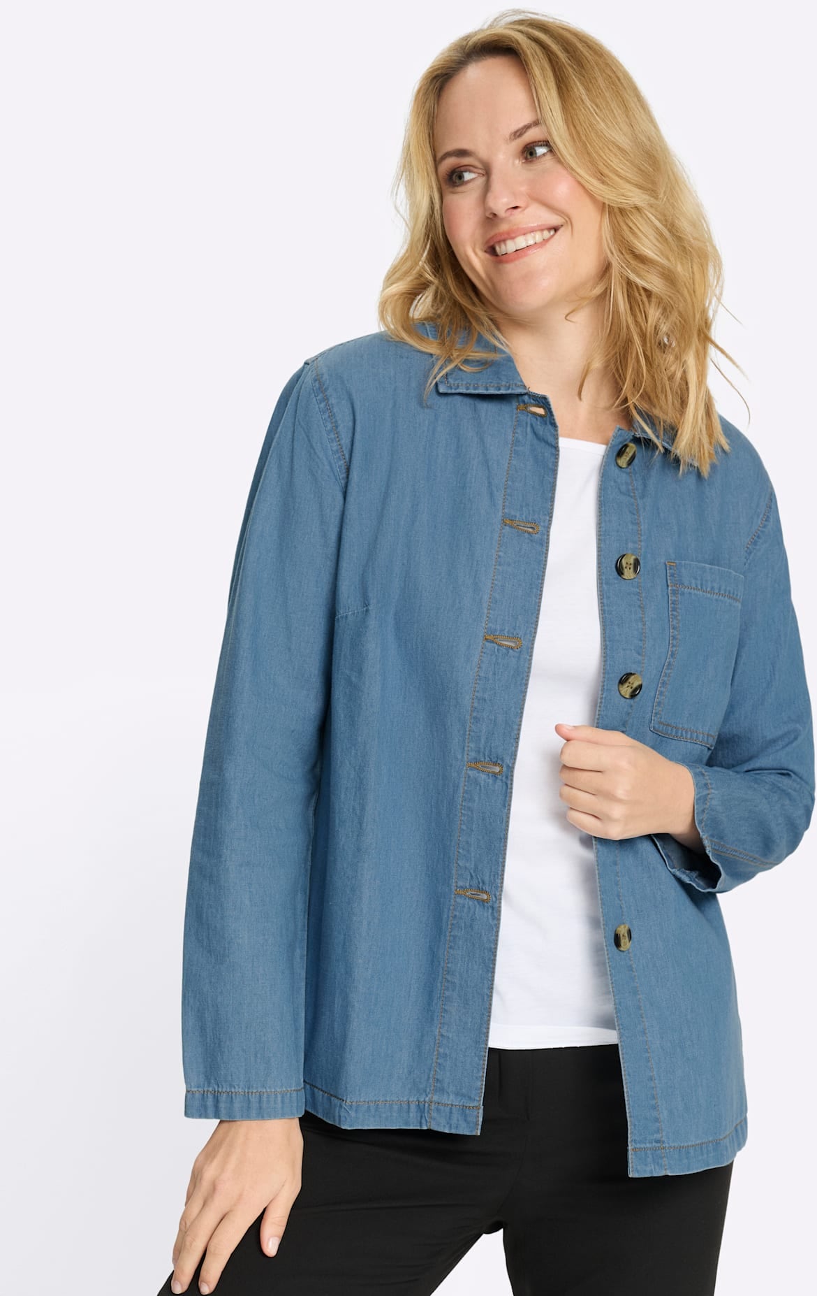 Classic Basics Jeansjacke ohne Kapuze