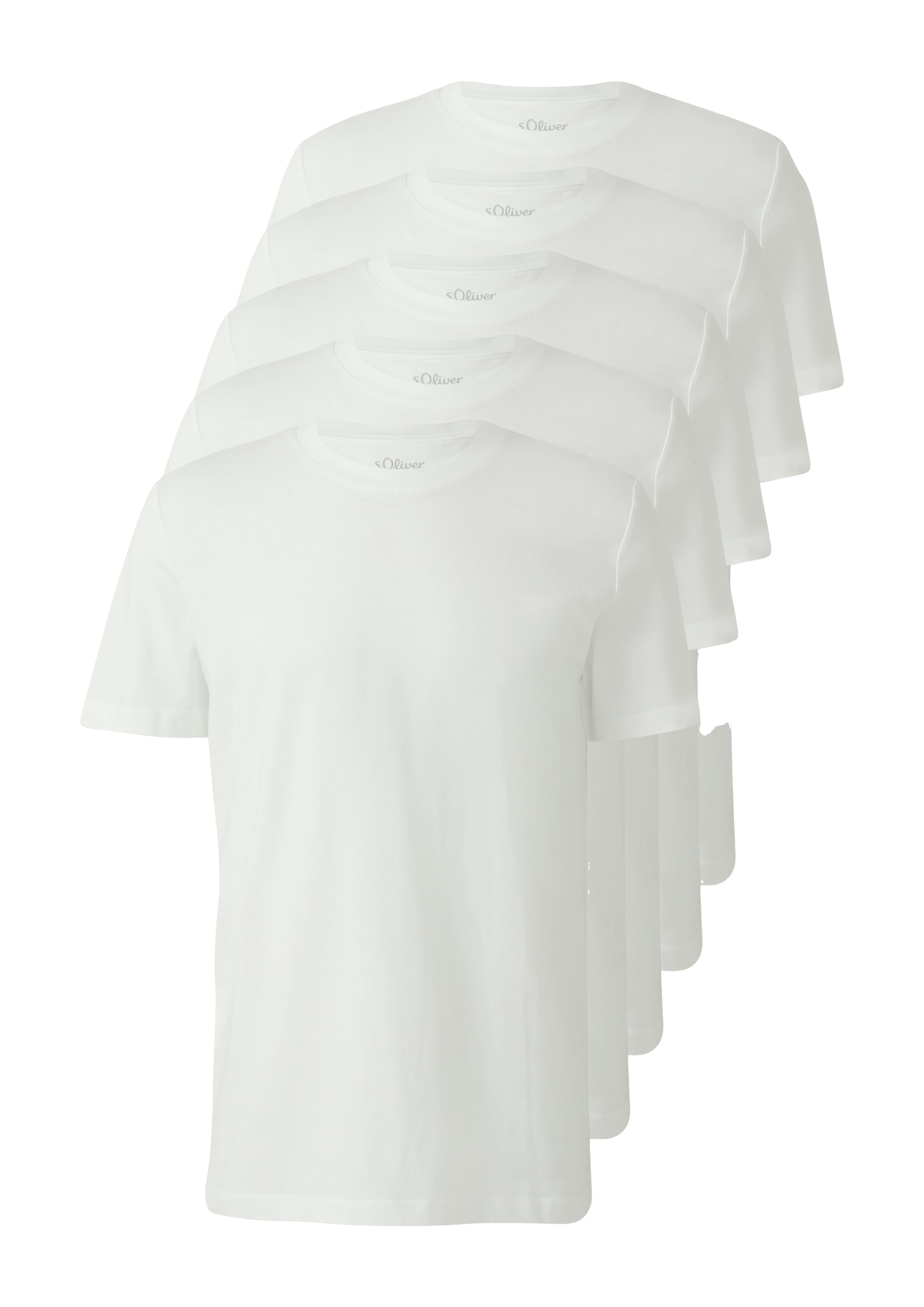 s.Oliver T-Shirt, 5er Pack mit Rundhals günstig online kaufen