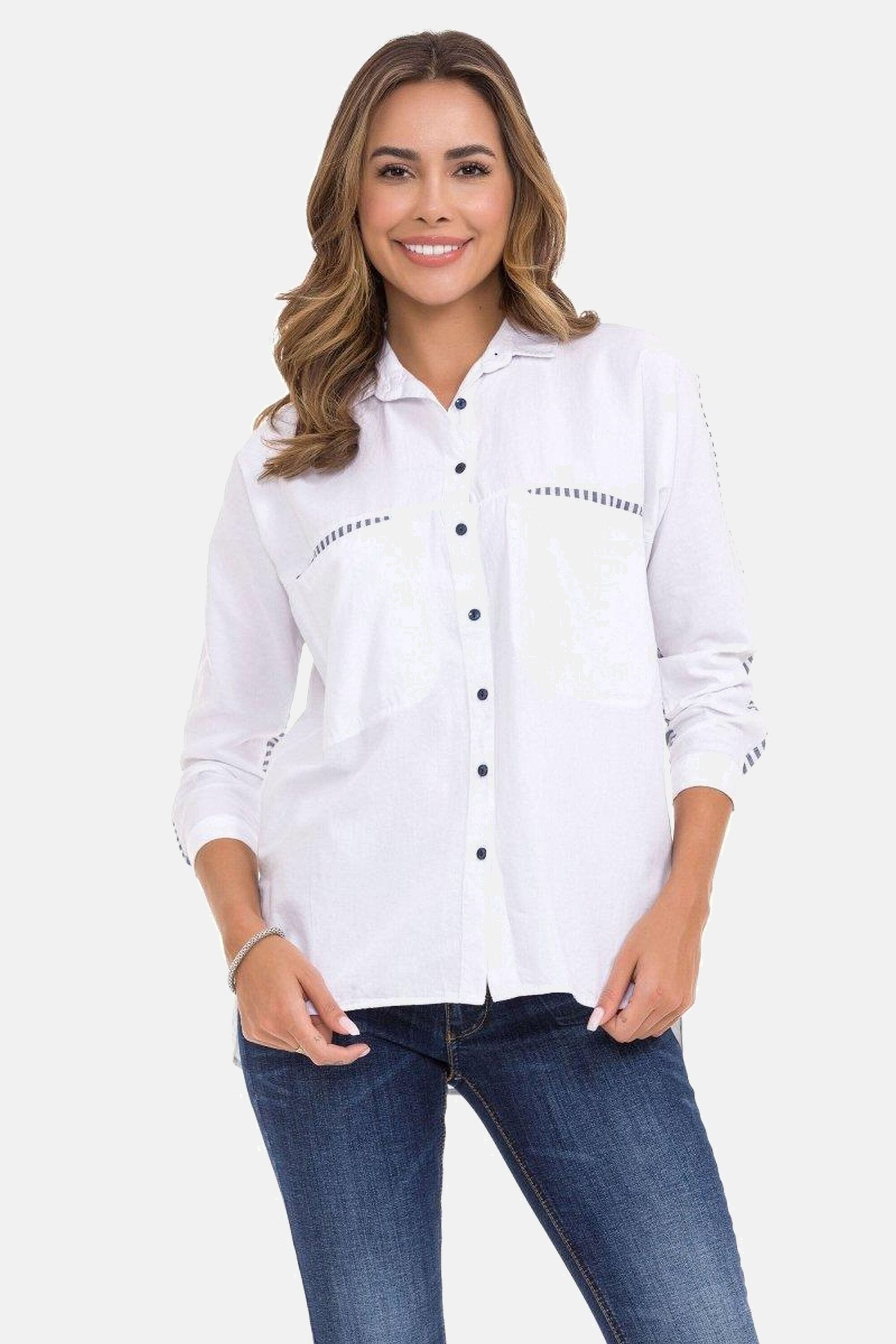 Cipo & Baxx Hemdbluse "Hemdbluse", 1 Stk. mit gestreiften Details, WH133 günstig online kaufen