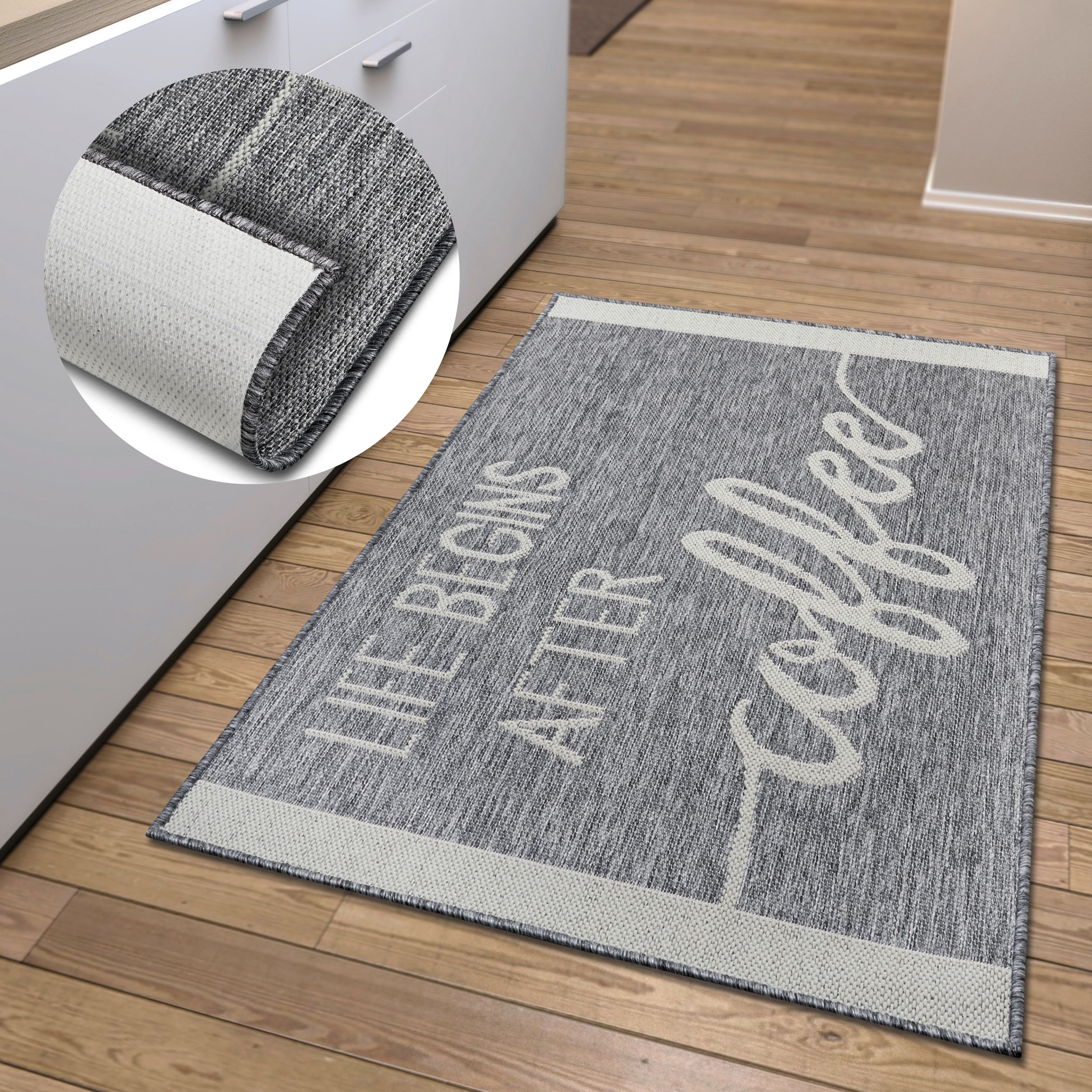 HANSE Home Küchenläufer "Life Begins After Coffee" rechteckig 5 mm Höhe Läu günstig online kaufen