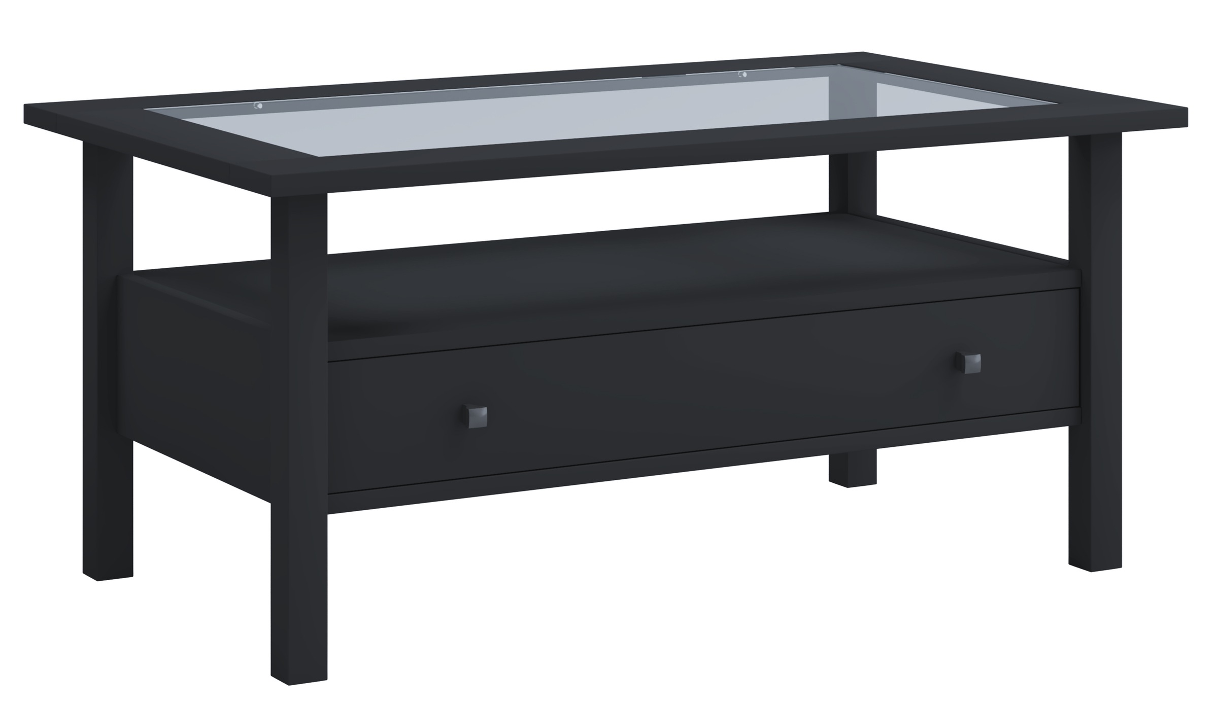 Couchtisch VCM "Holz Sofatisch Couchtisch Schublade Lingis L", schwarz, B:90cm T:54cm, Tische, Couchtisch 3