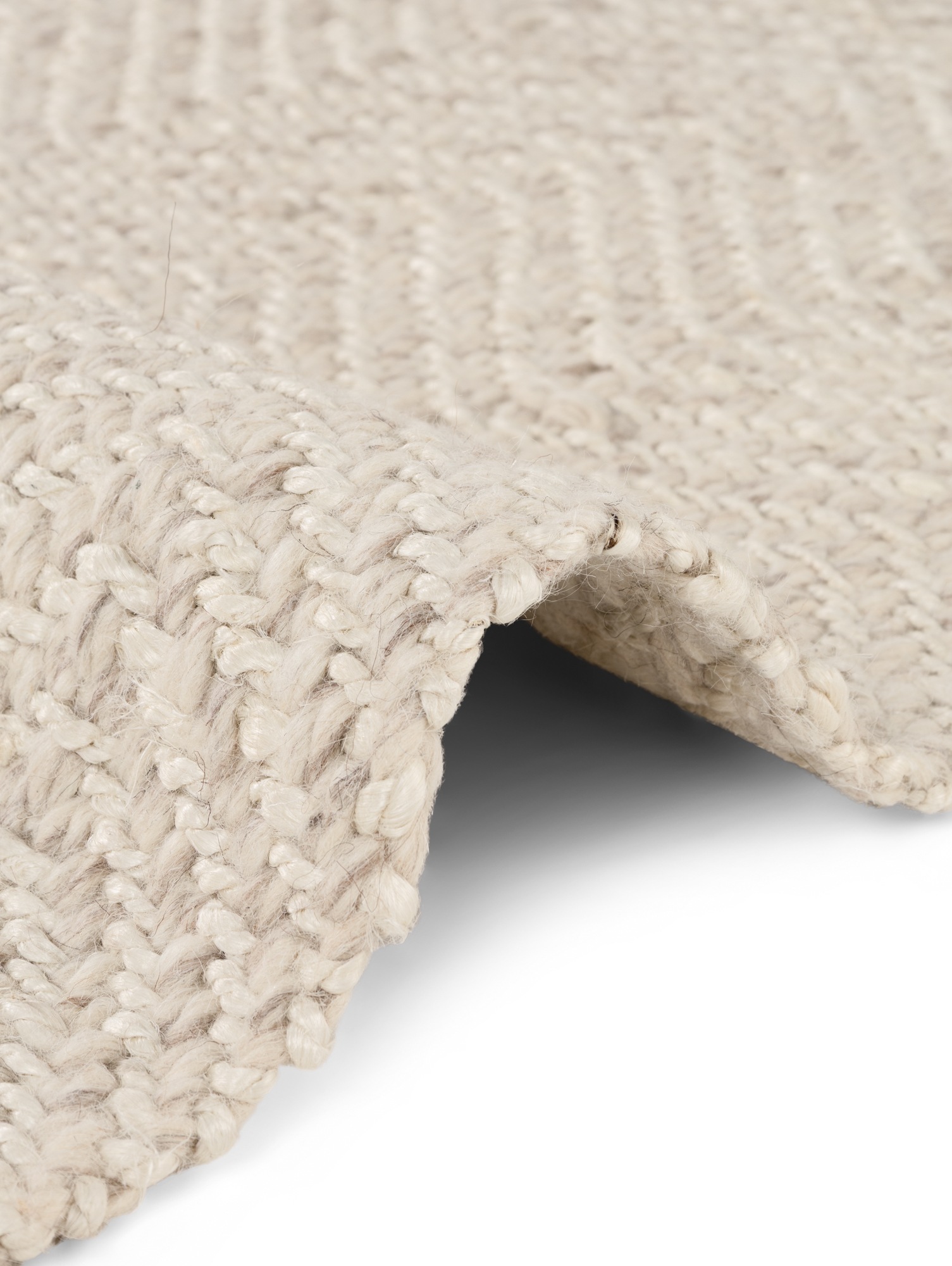 ELLE DECORATION Wollteppich »Majoli«, rechteckig, 10 mm Höhe, Herringbone, Wolle, Jute, Natur, Wohnzimmer, Schlafzimmer, Boho,Skandi