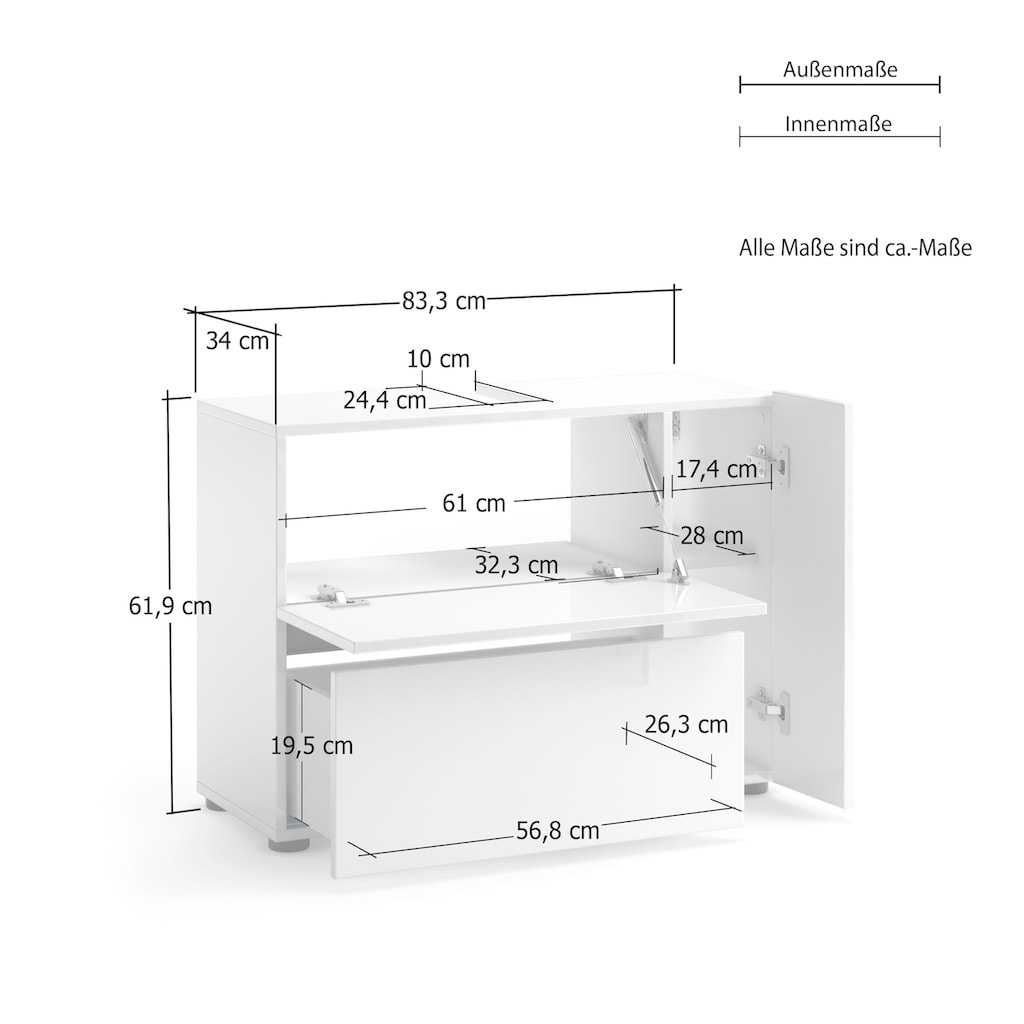 INOSIGN Waschbeckenschrank »Mister«, Breite 83 cm