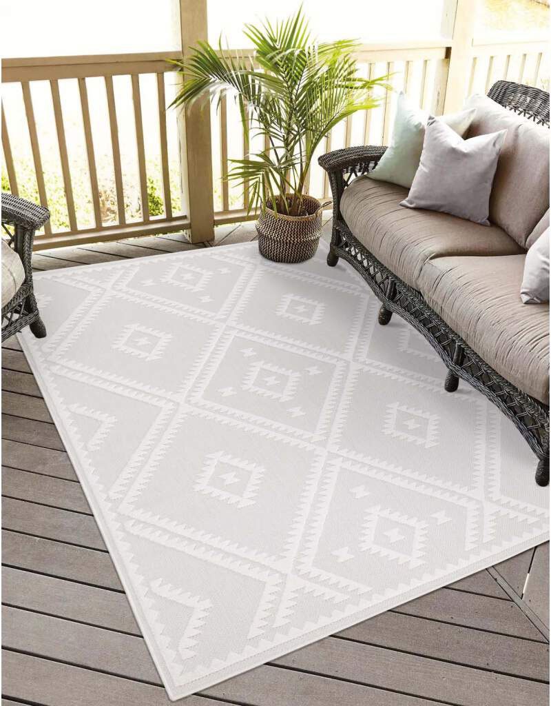 Carpet City Teppich "In-& Outdoorteppich Santorini 454, 3D-Effekt, Raute-Op günstig online kaufen