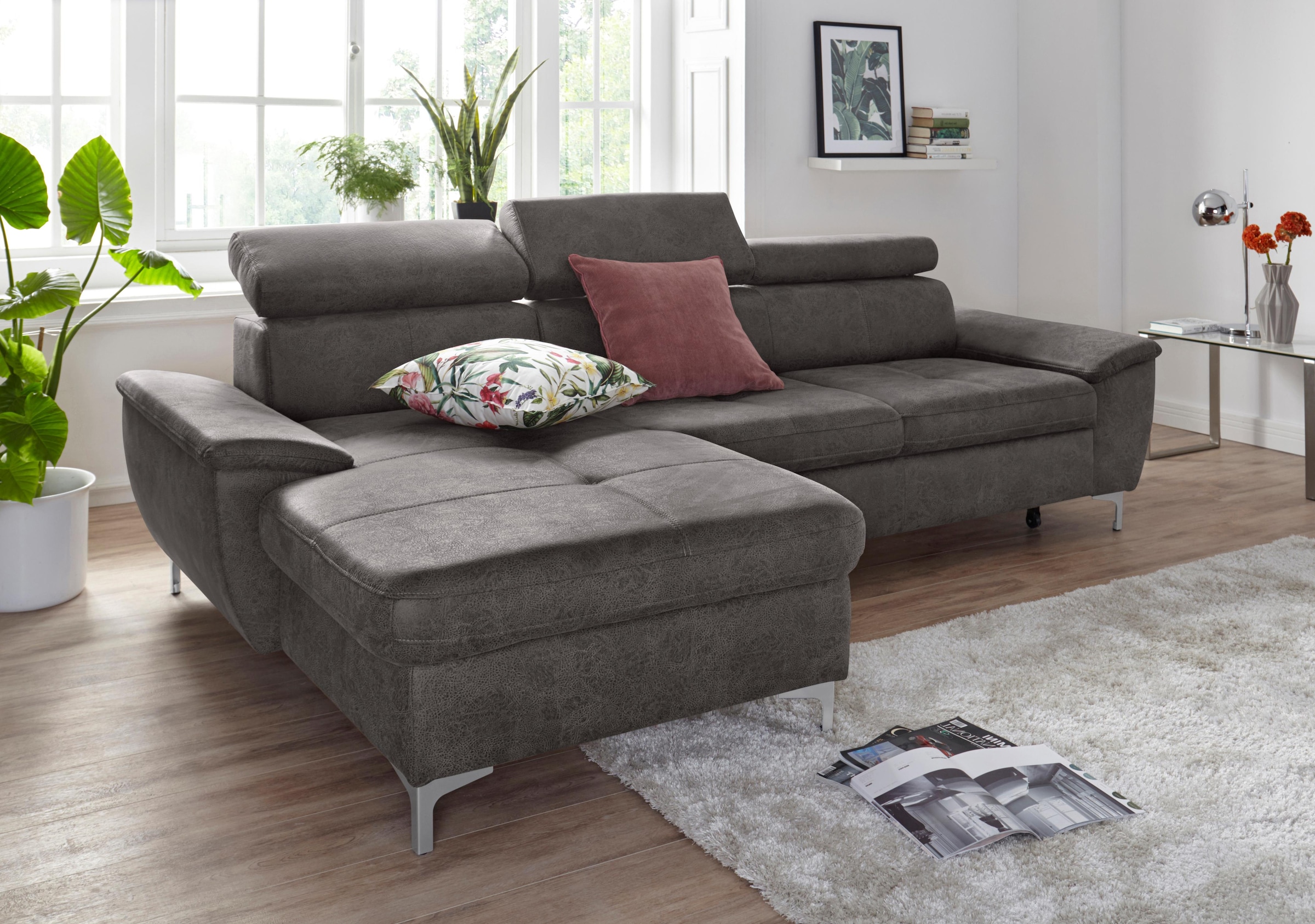 | sofa kaufen BAUR mit Ecksofa, fashion - Bettfunktion wahlweise exxpo