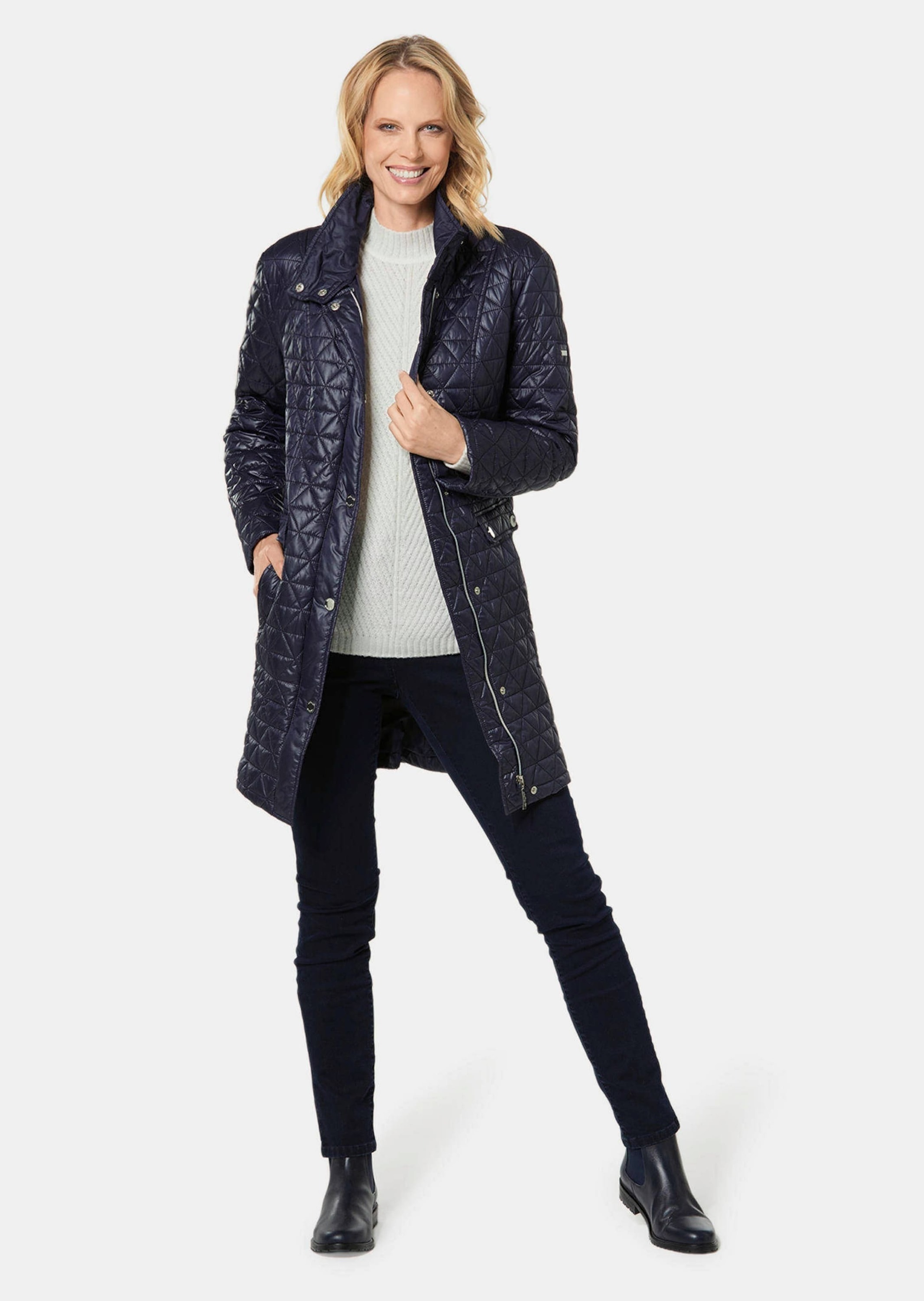 Thumbnail - GOLDNER Langmantel "Kurzgröße Stepp-Kurzmantel mit Stehkragen" Aufwendiger Leichtstepp rundum