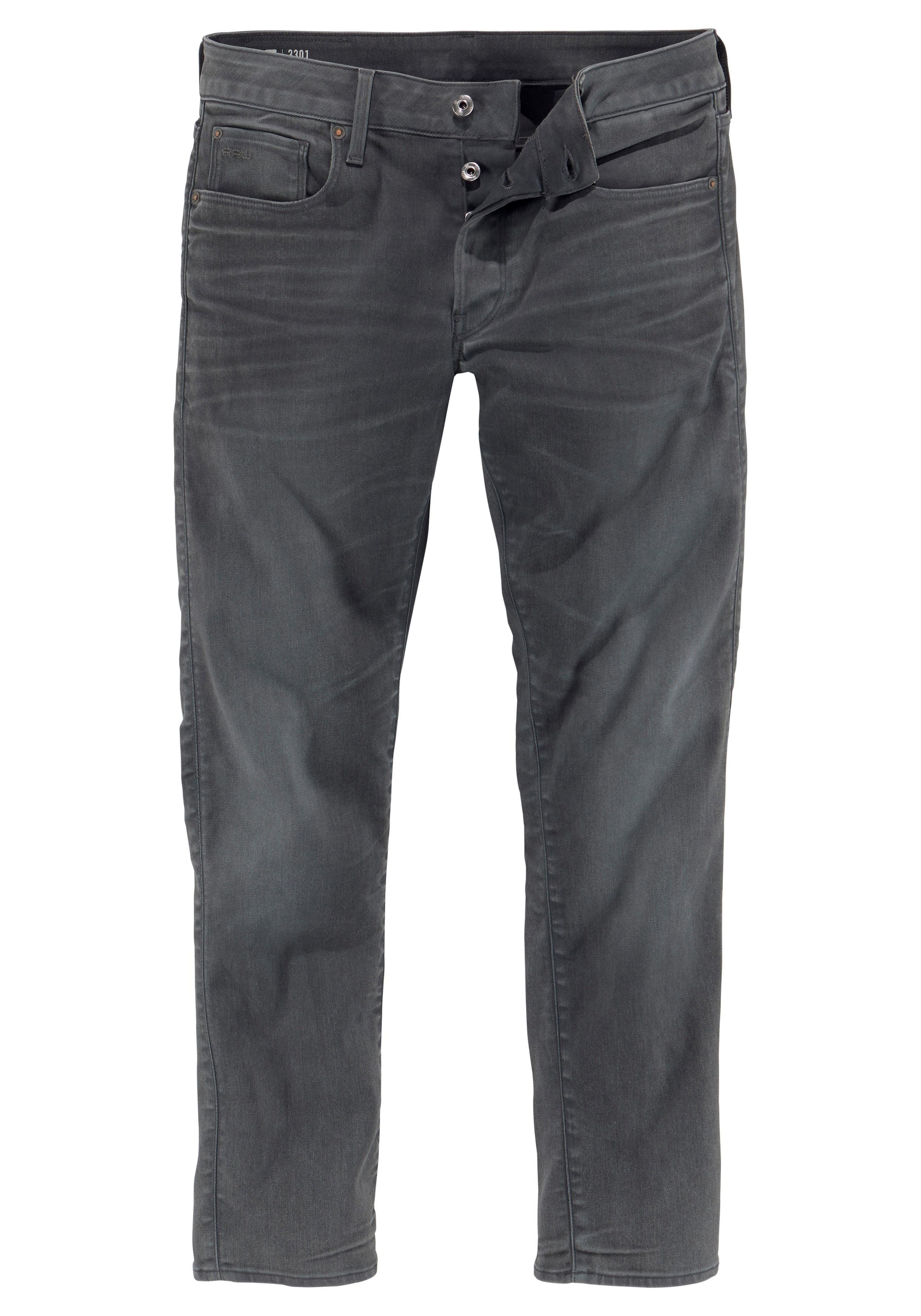 G-Star RAW Slim-fit-Jeans »3301 Slim«, mit toller Waschung und Elasthan