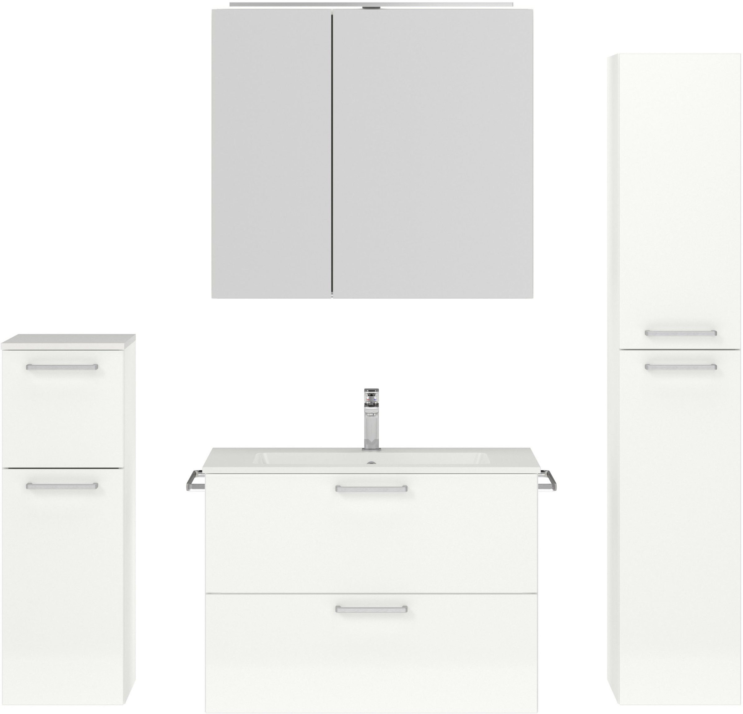 nobilia Badmöbel-Set "Tolvina" vormontiert, mit Soft-Close, 4 Stk. tlg. günstig online kaufen