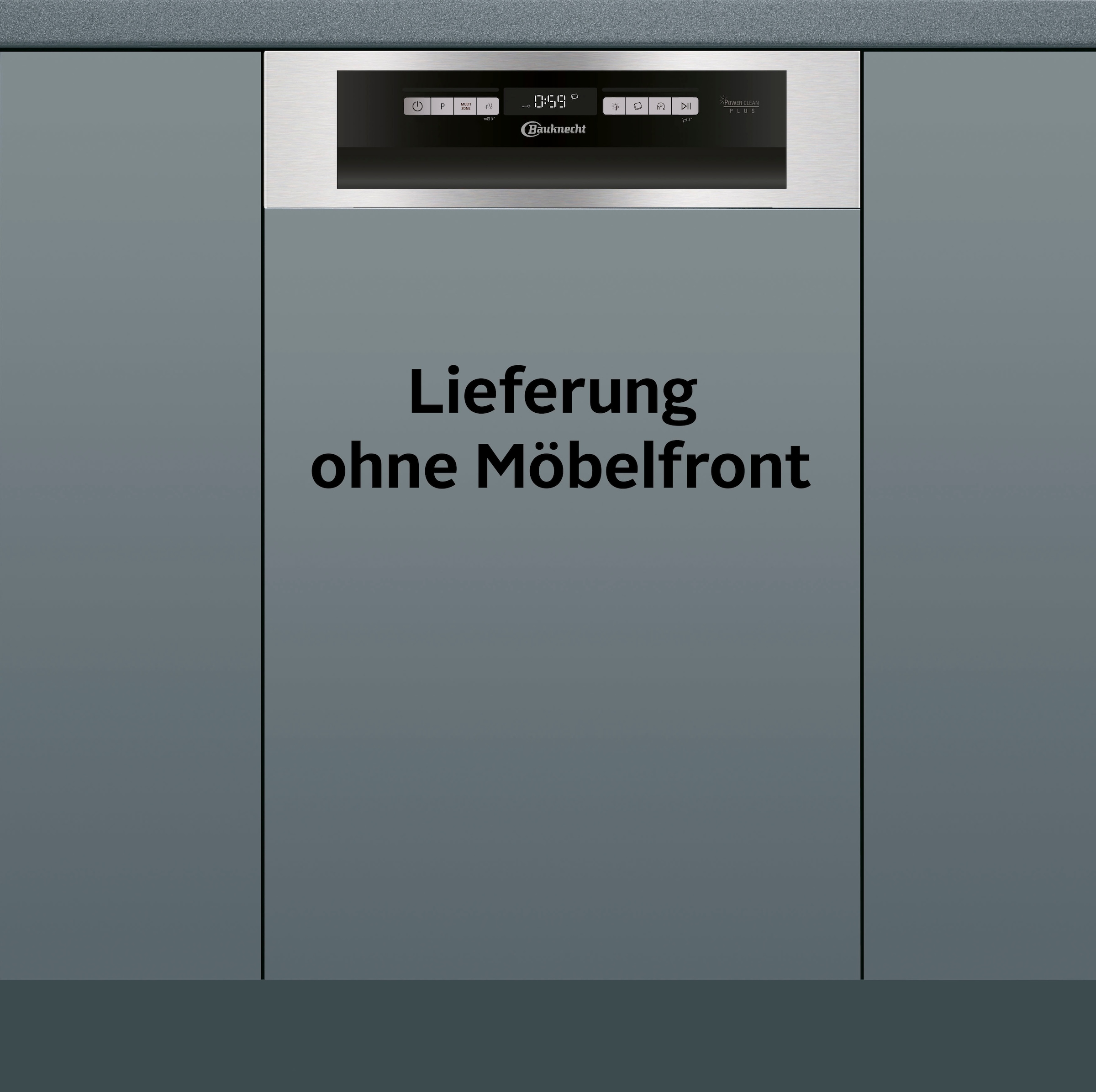 BAUKNECHT teilintegrierbarer Geschirrspüler "BSBO 3O35 PF X (2)", 10 Maßgedecke