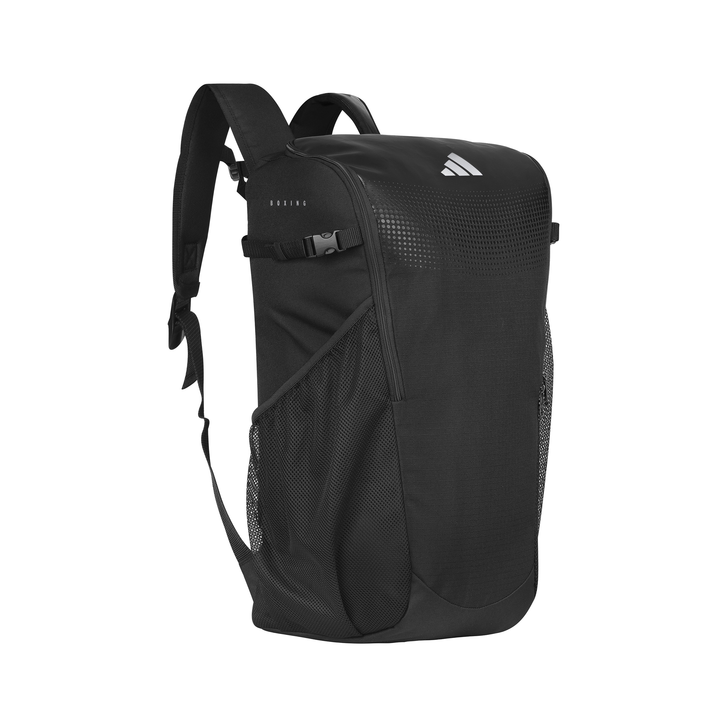 "Sportrucksack ADIDAS PERFORMANCE ""BackPack BOXING black/white"" Gr. M, schwarz (schwarz, silber), Rucksäcke, B/H/T: 30cm x 50cm x 20cm, M