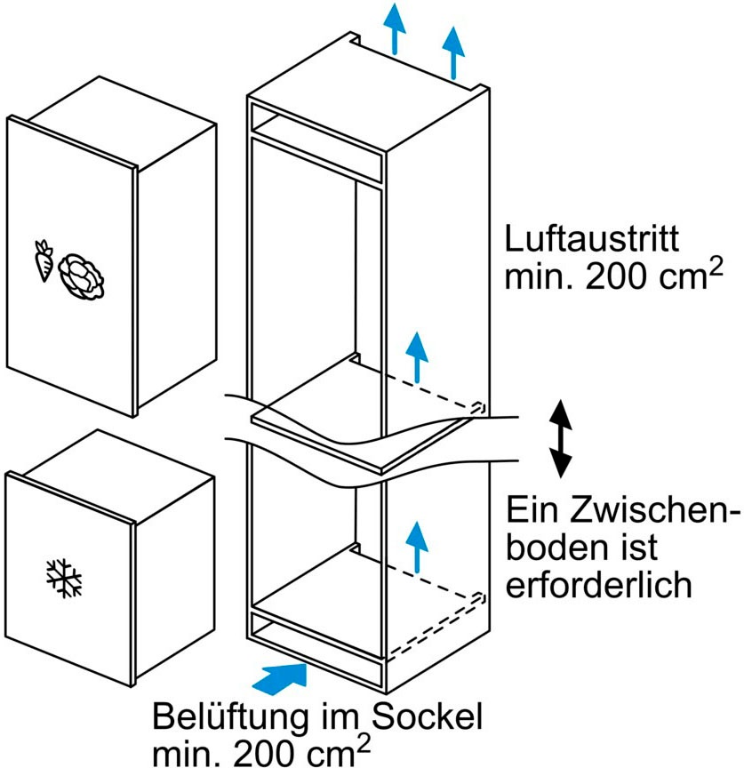 SIEMENS Einbaugefrierschrank iQ500 »GI21VADE0«, 87,4 cm hoch, 55,8 cm breit