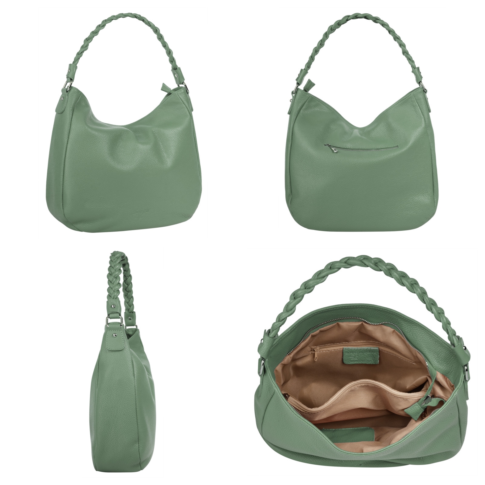 Samantha Look Henkeltasche, echt Leder, Made in Italy
