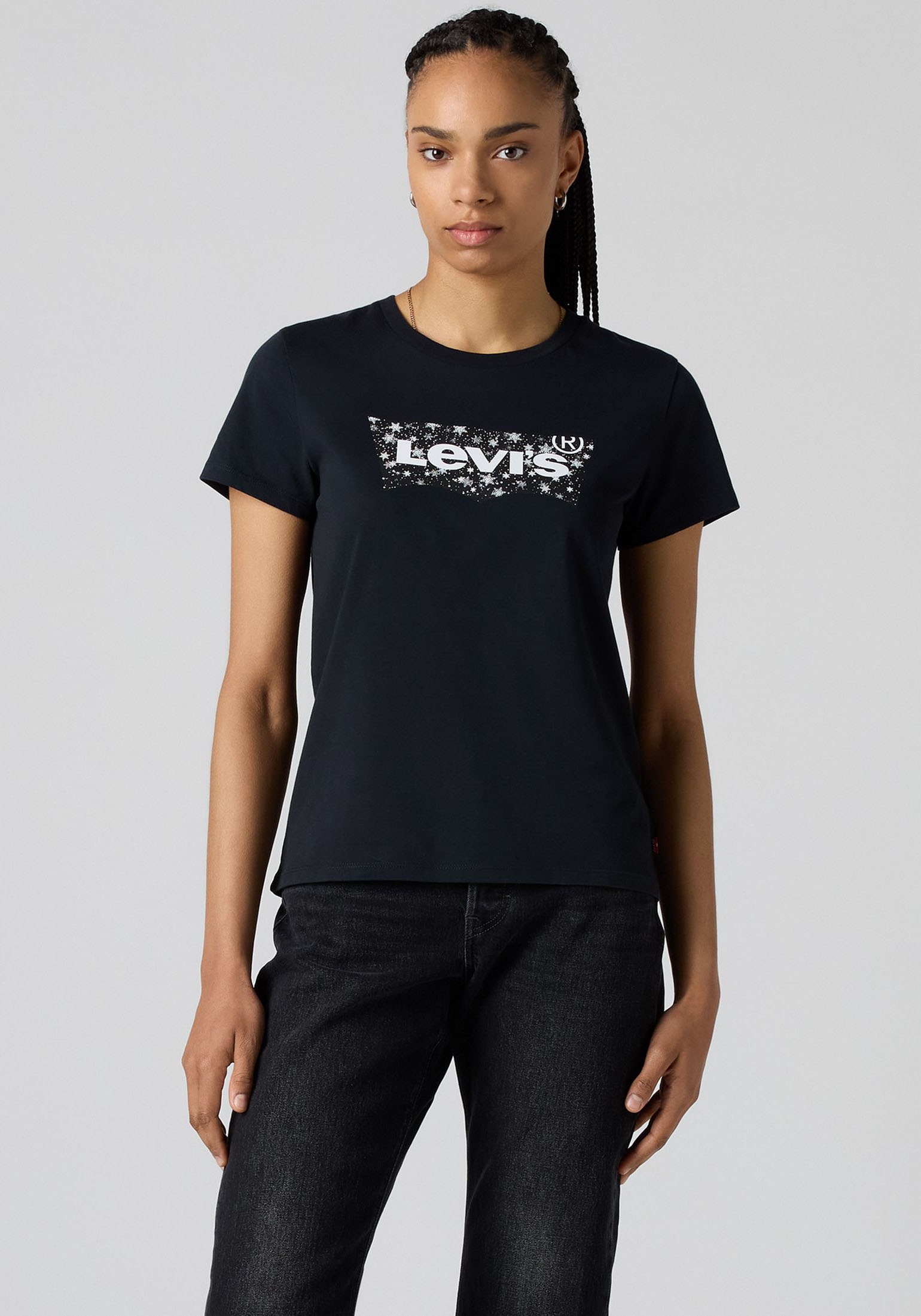 Levis Rundhalsshirt "THE PERFECT TEE", mit Logo im Metallic-Holo Print günstig online kaufen