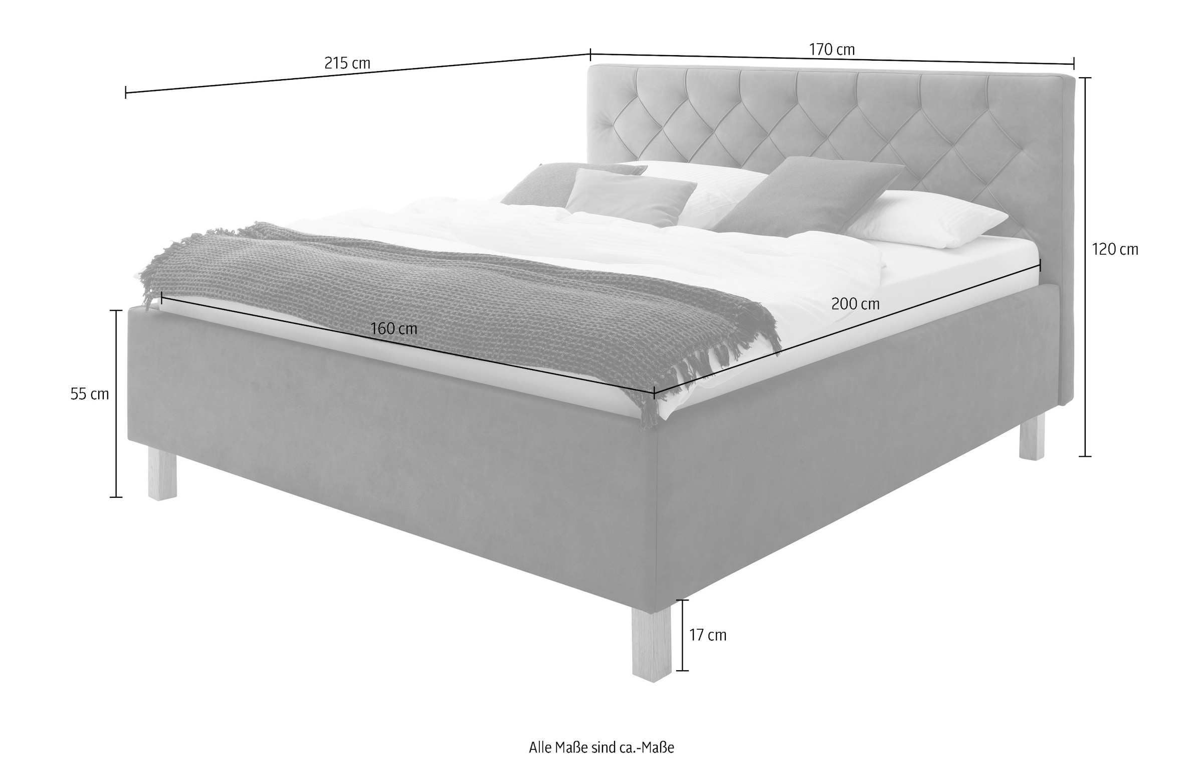 meise.möbel Polsterbett »San Remo« mit Bettkasten