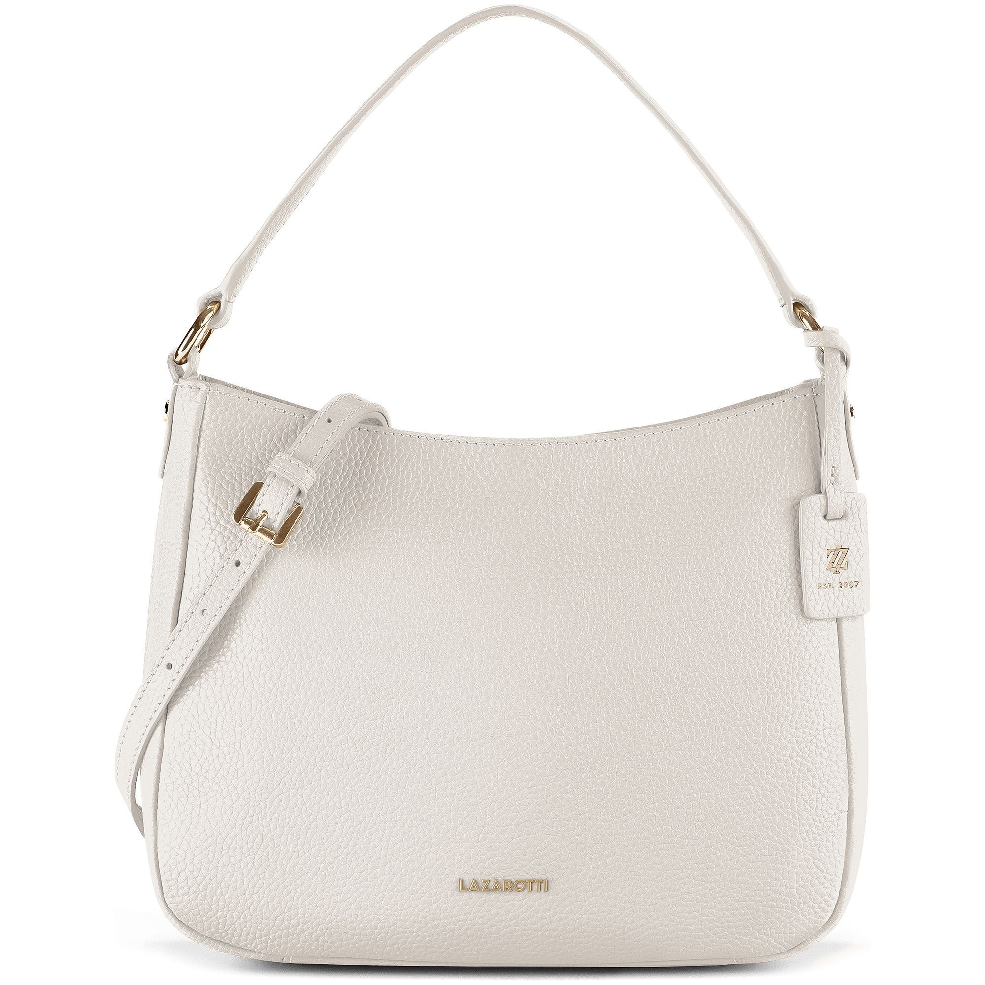 Lazarotti Schultertasche "Bologna Leather Hobo Schultertasche Leder 27 cm"