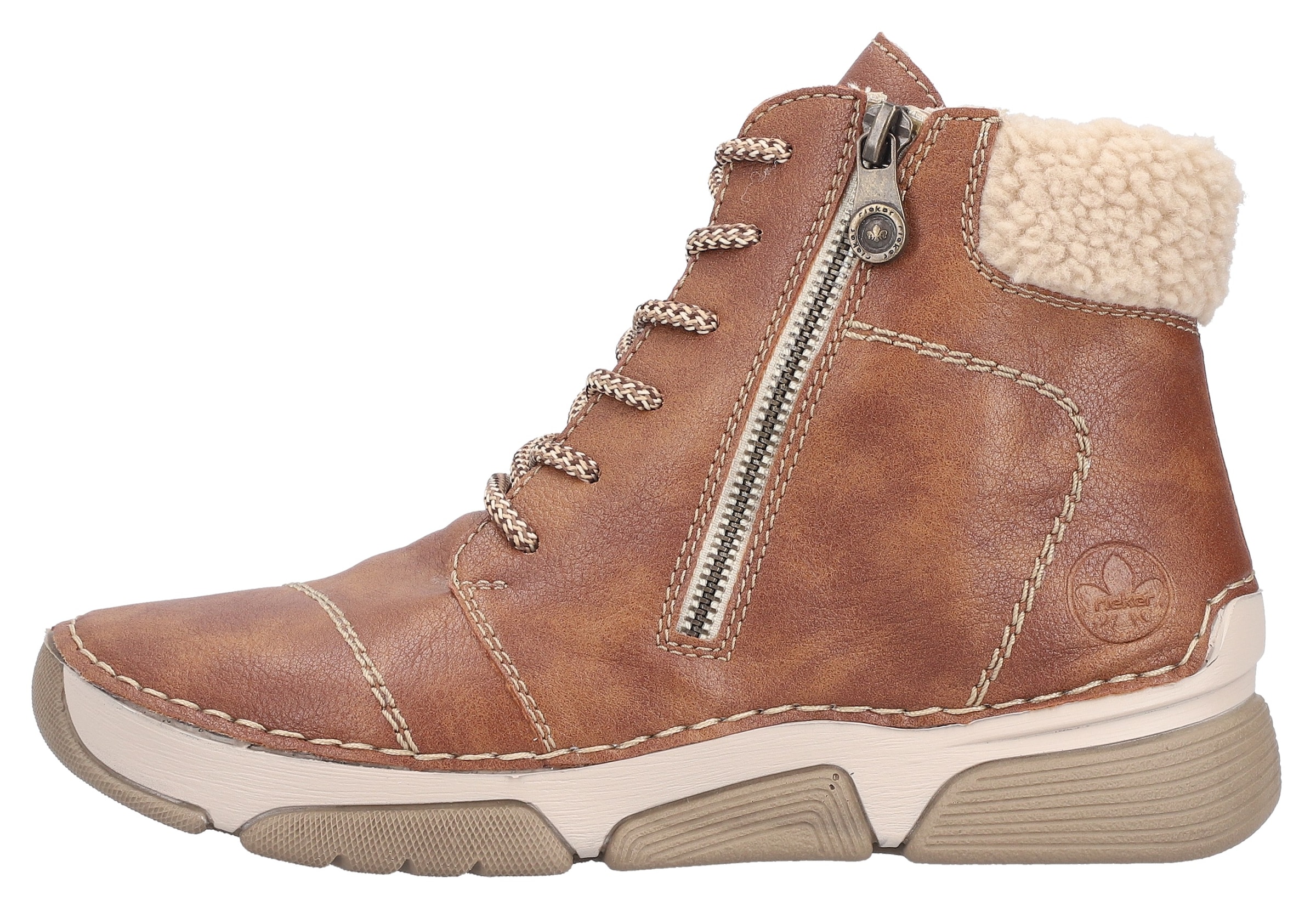 Rieker Winterboots, Schnürboots, Stiefelette, Casual-Boots mit Reißverschluss außen