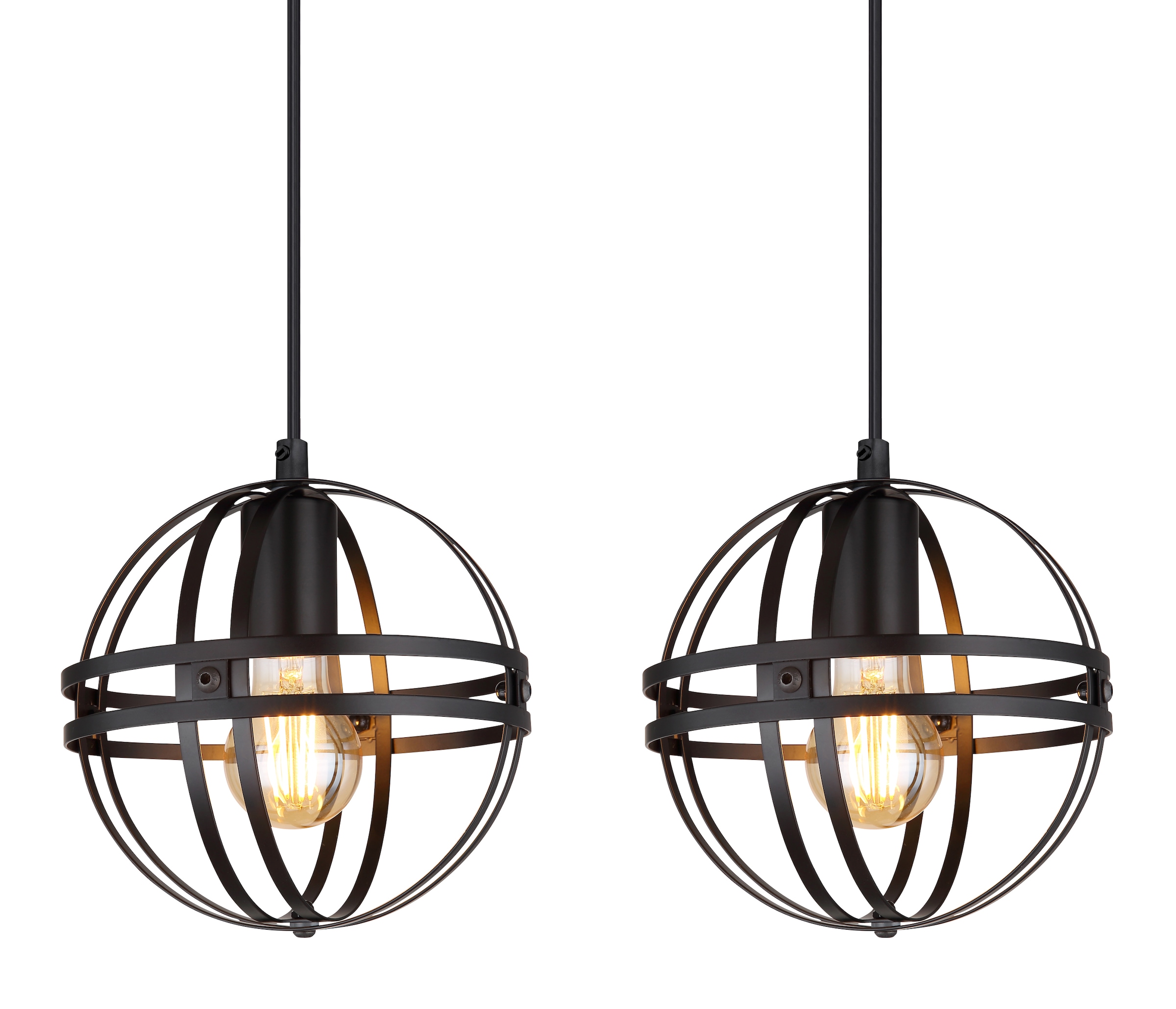 GLOBO LIGHTING Hängeleuchte »TAMARA« E27 1 Stk. Hängelampe Metall schwarz Kugeln Esszimmer Esstisch