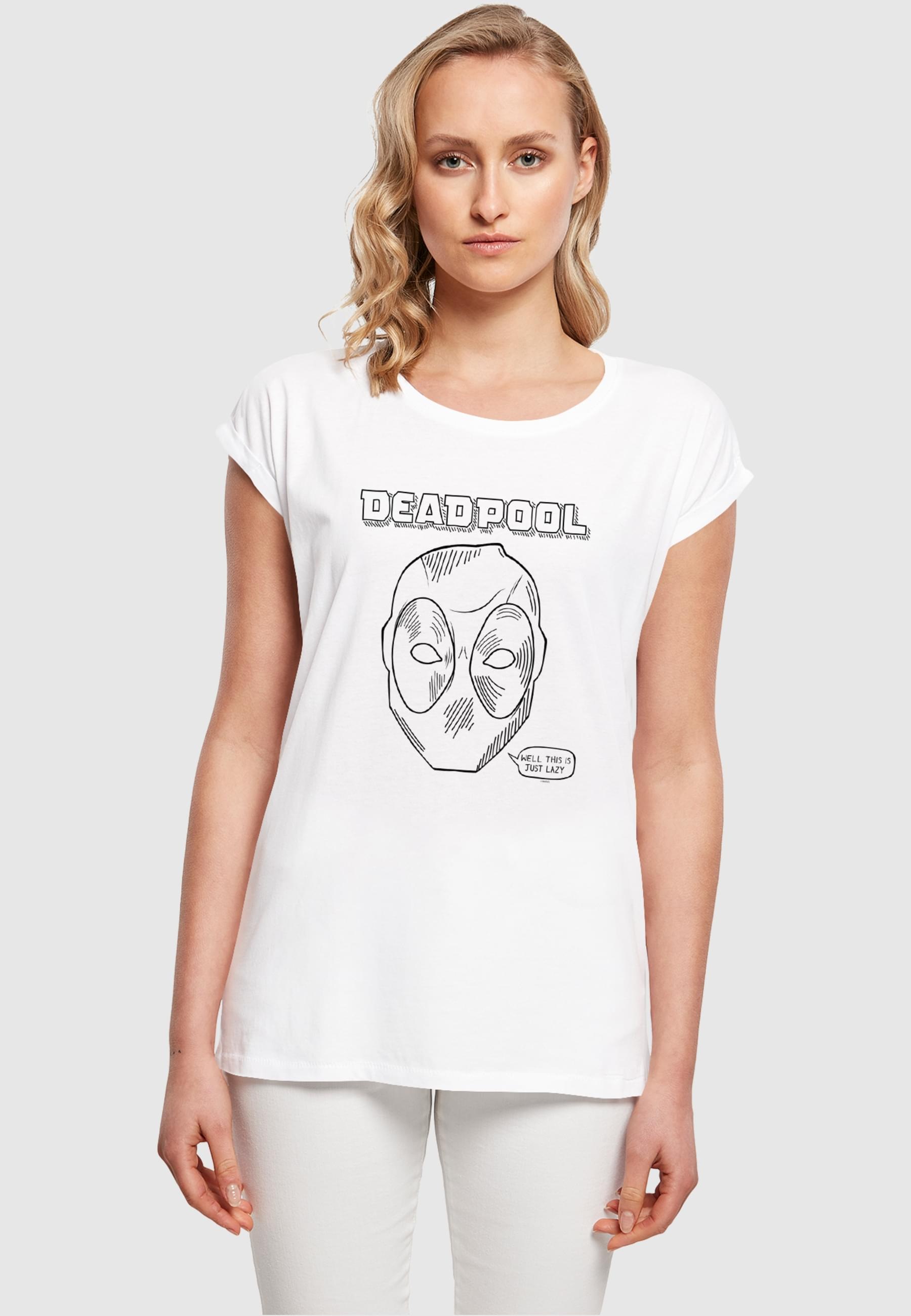 ABSOLUTE CULT T-Shirt »ABSOLUTE CULT Damen Ladies Deadpool - This Is Just Lazy T-Shirt«, (1 tlg.)