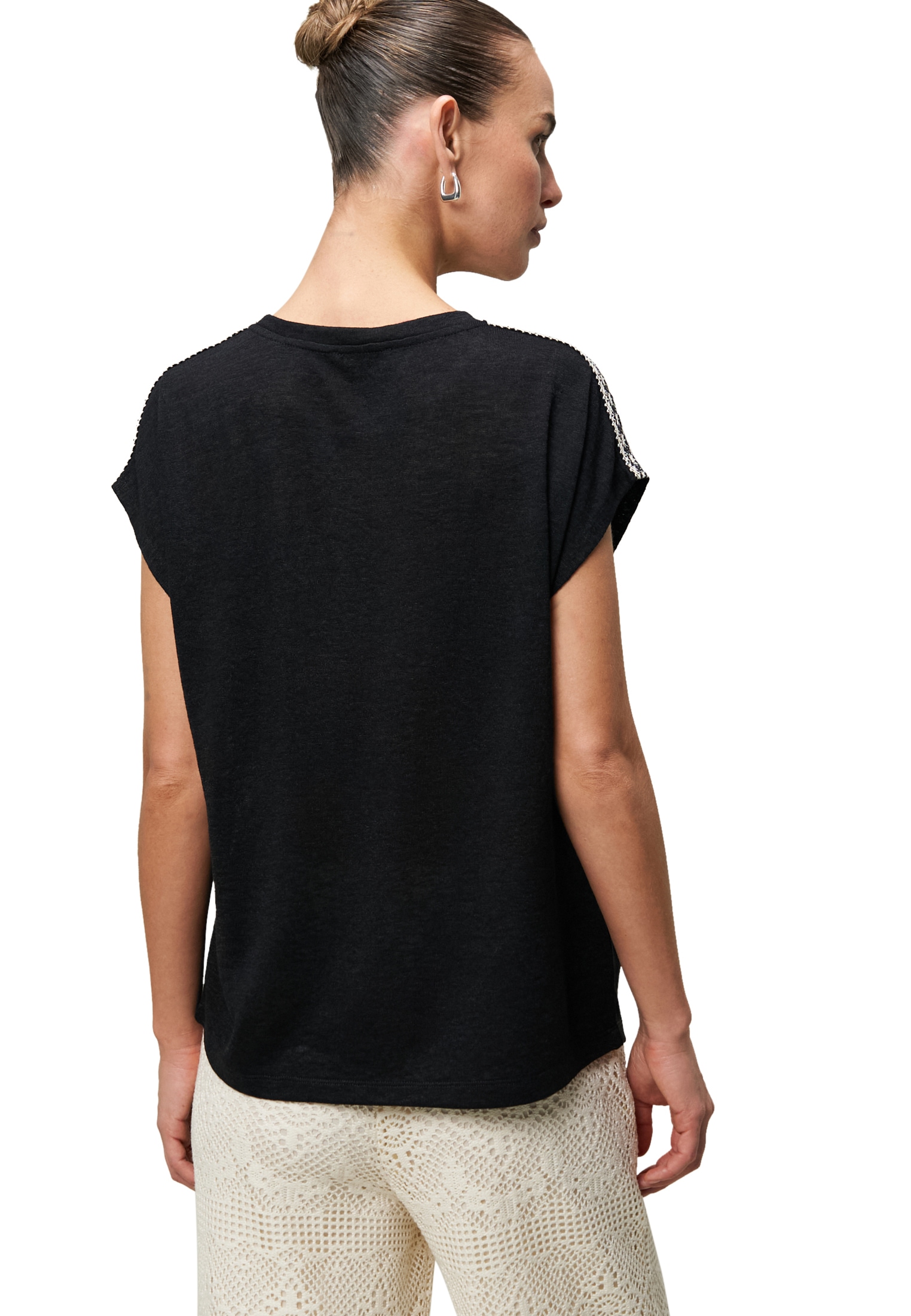Zero T-Shirt »zero Shirt mit Kontraststickerei«, (1 tlg.), weiteres Detail