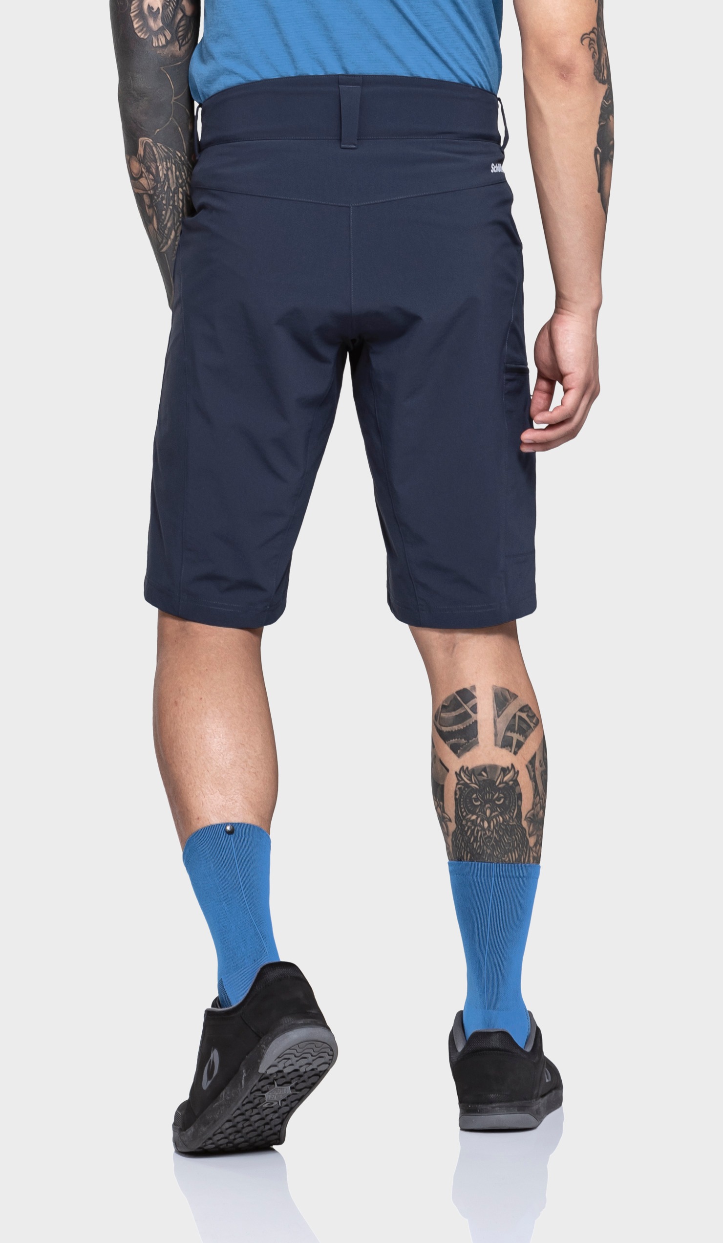 Shorts SCHÖFFEL "Shorts Danube M", Herren, Gr. 48, Normalgrößen, blau (8820, blau), Oberstoff: 85% Nylon, 15% Elasthan, Hosen Shorts 3