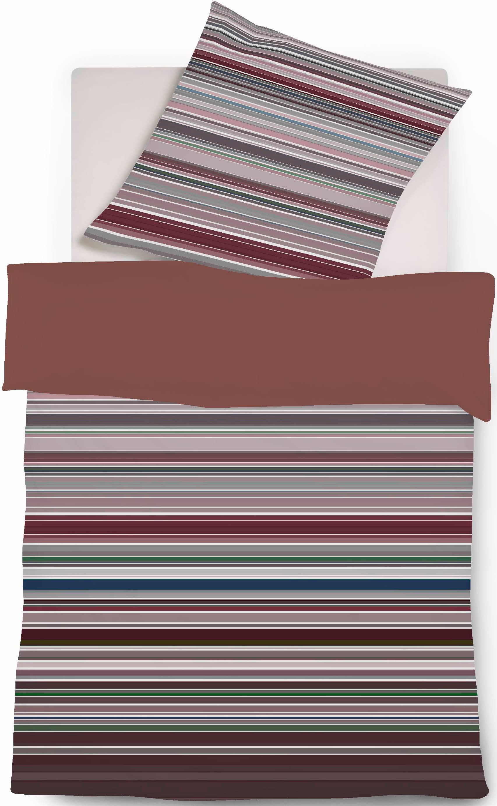fleuresse Wendebettwäsche "Bed Art S 4389" 3 Stk. Mako Satin, Baumwolle, in Gr. 135x200, 155x220, 200x200cm