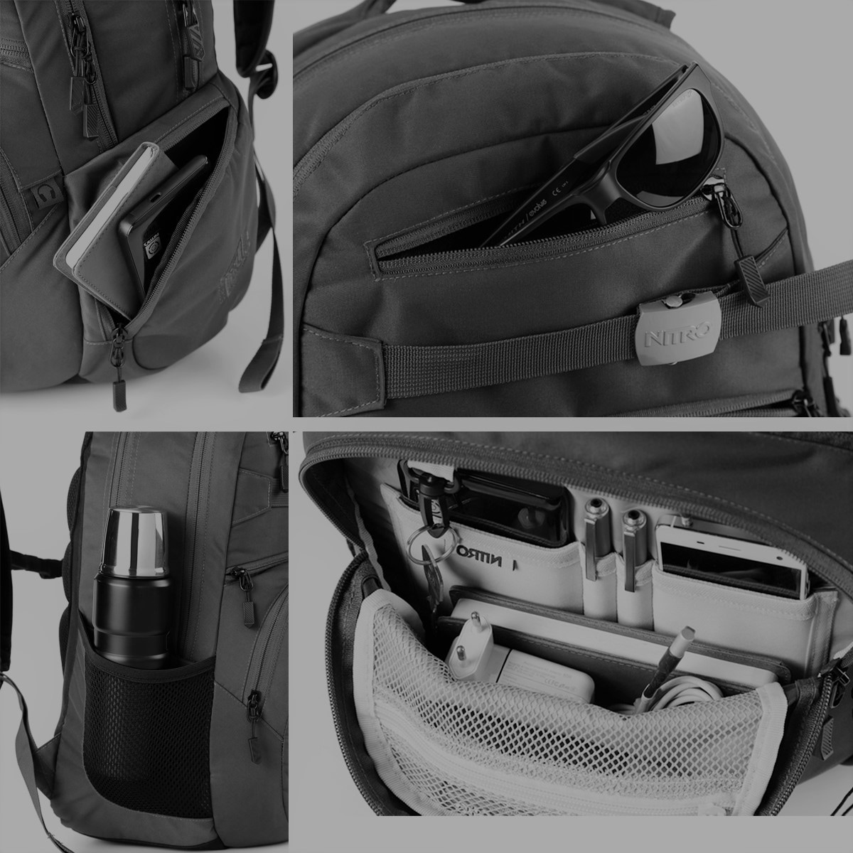 NITRO Schulrucksack »Hero«, Alltagsrucksack, Großer Freizeitrucksack, Schule, Arbeit und Reise