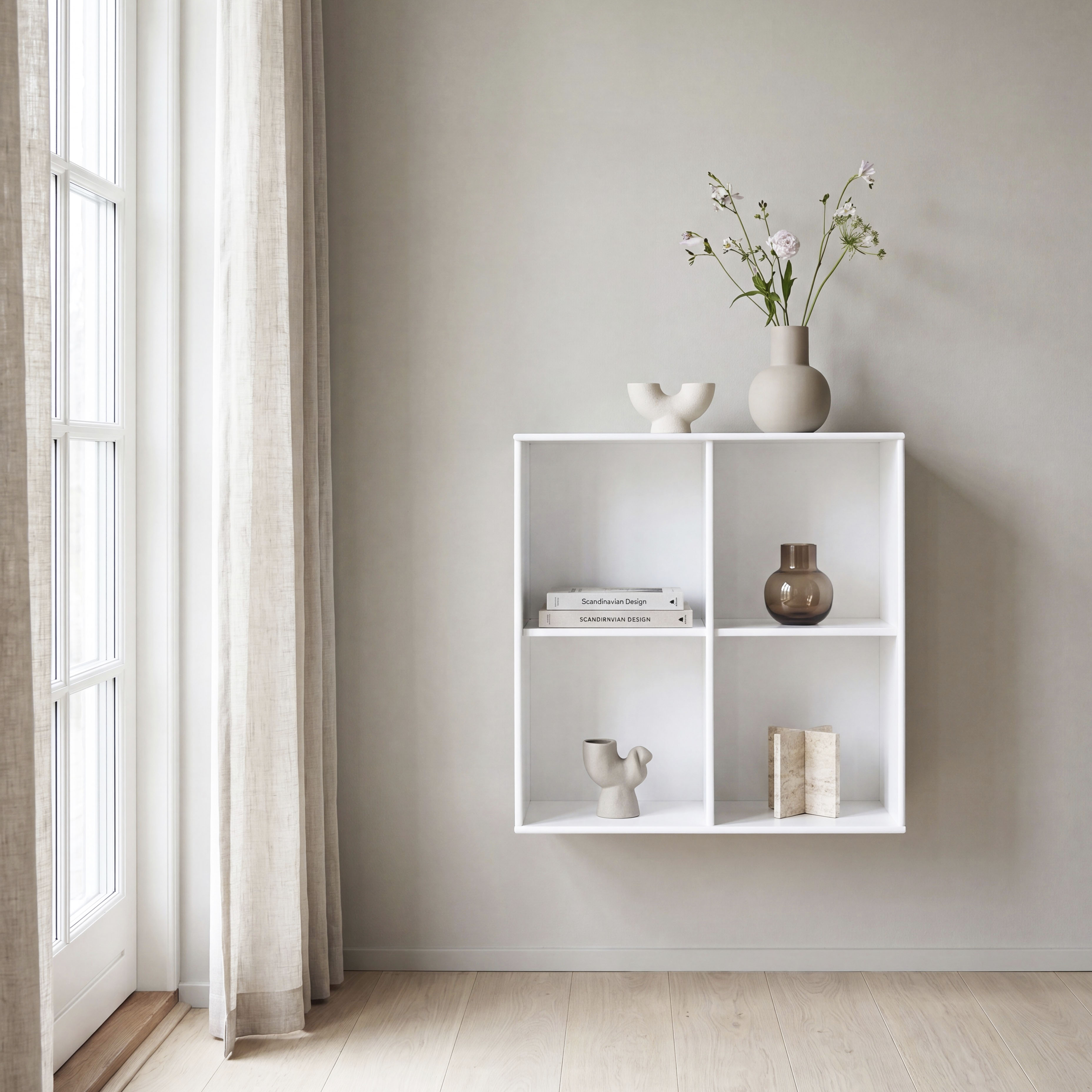 Hammel Furniture Bücherregal "Mistral KUBUS Wandregal – hochwertig & flexibel, langlebig" 1 Stk. tlg. Modernes Designregal – stehend oder hängend – T:32,5 cm