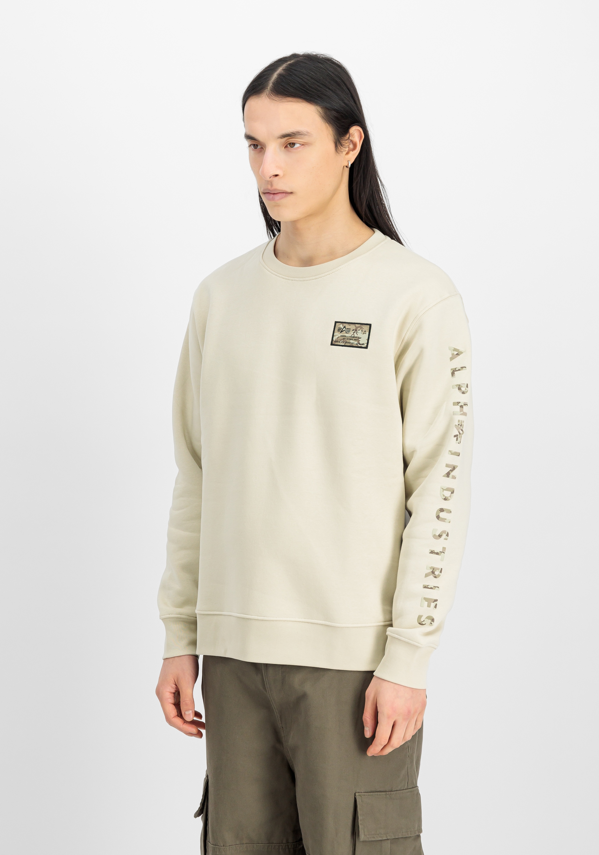 Alpha Industries Sweater "Camo Sleeve Sweatshirt" günstig online kaufen