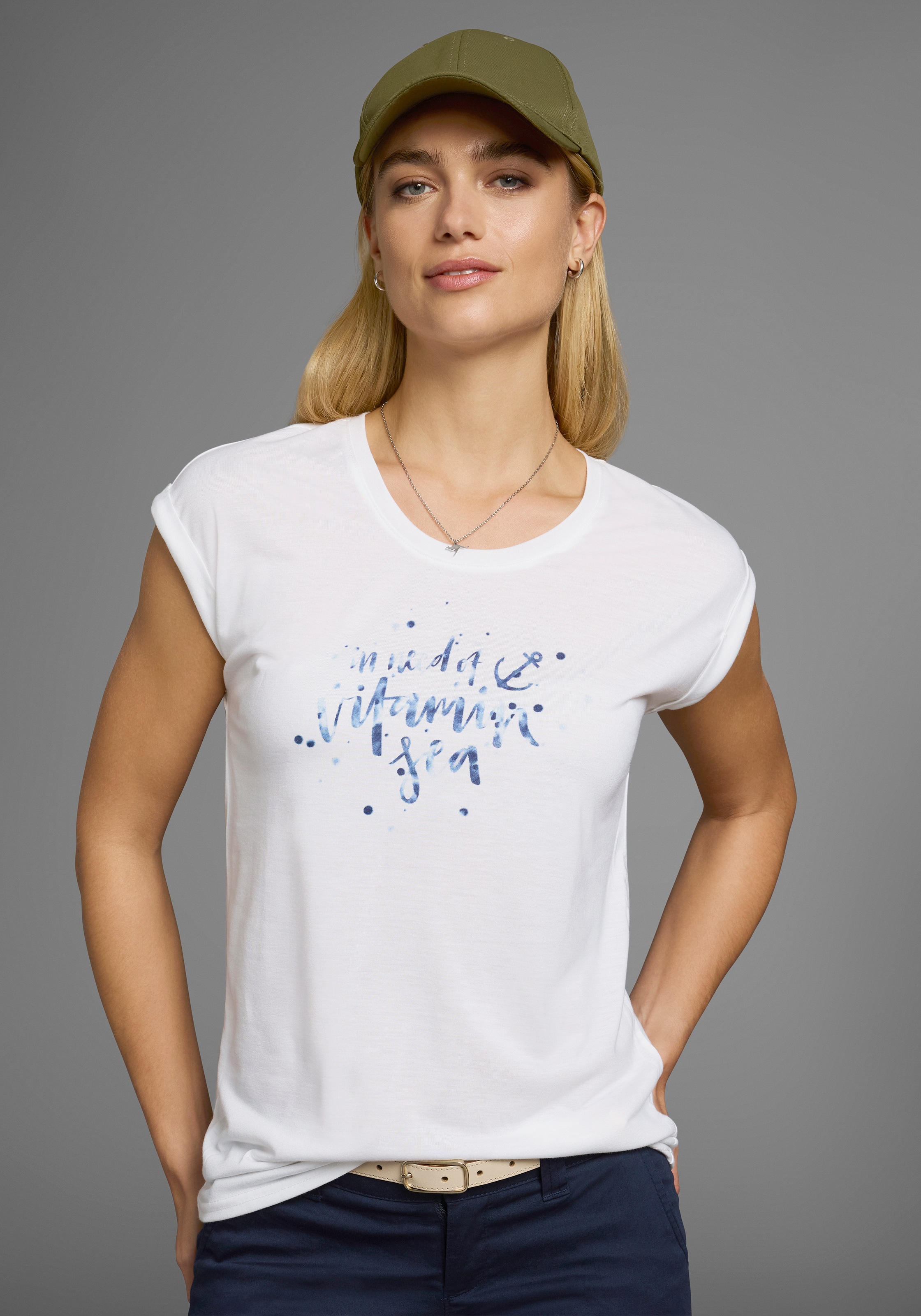 Thumbnail - Ocean Sportswear T-Shirt Packung, 2er-Pack, 2 Stk. Kurzarm mit Aufschlag, lässiger Schnitt, mit Logodruck