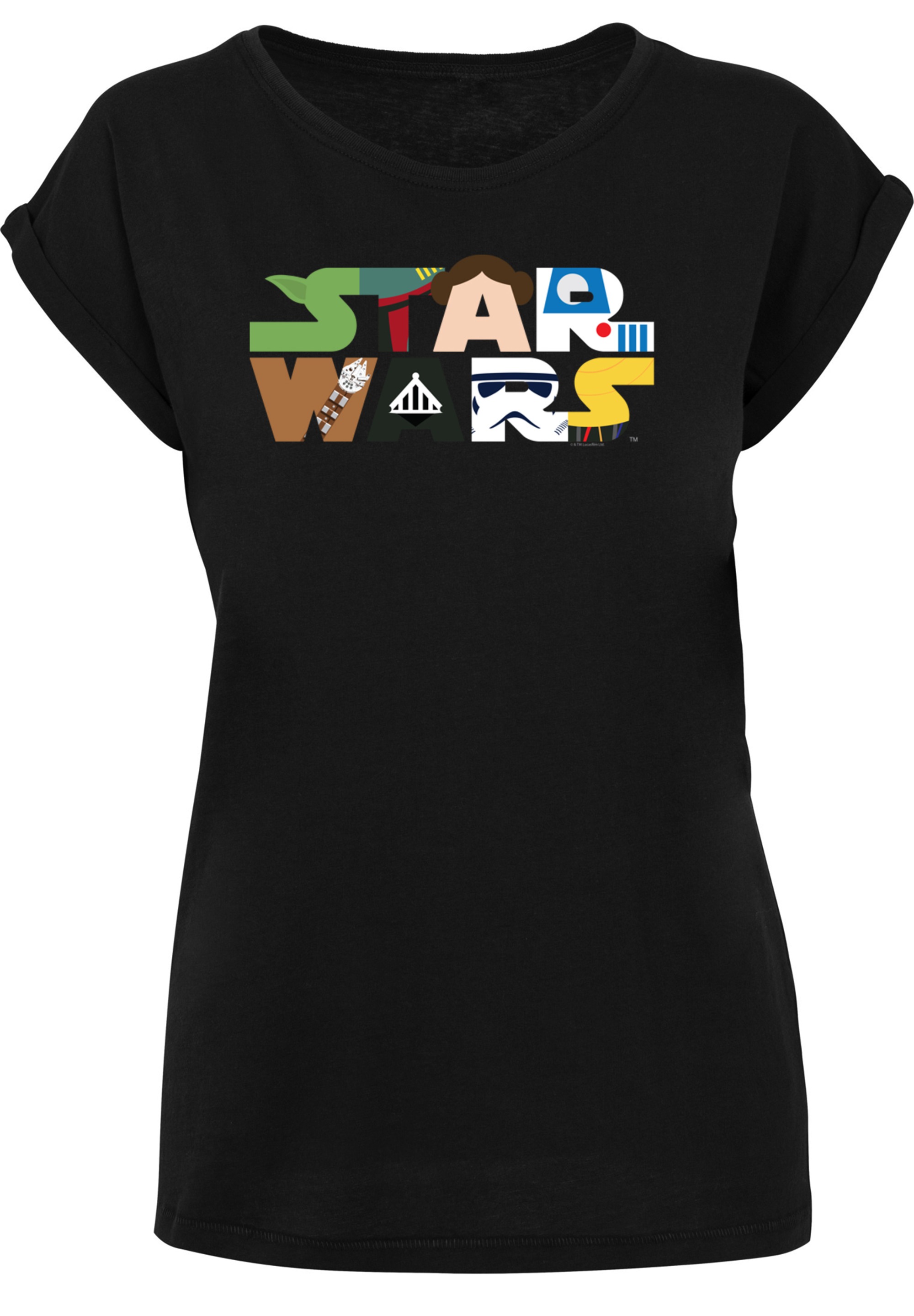 F4NT4STIC Kurzarmshirt »Damen Star Wars BAUR bestellen Extended Ladies | Shoulder tlg.) Logo with Character (1 Tee«