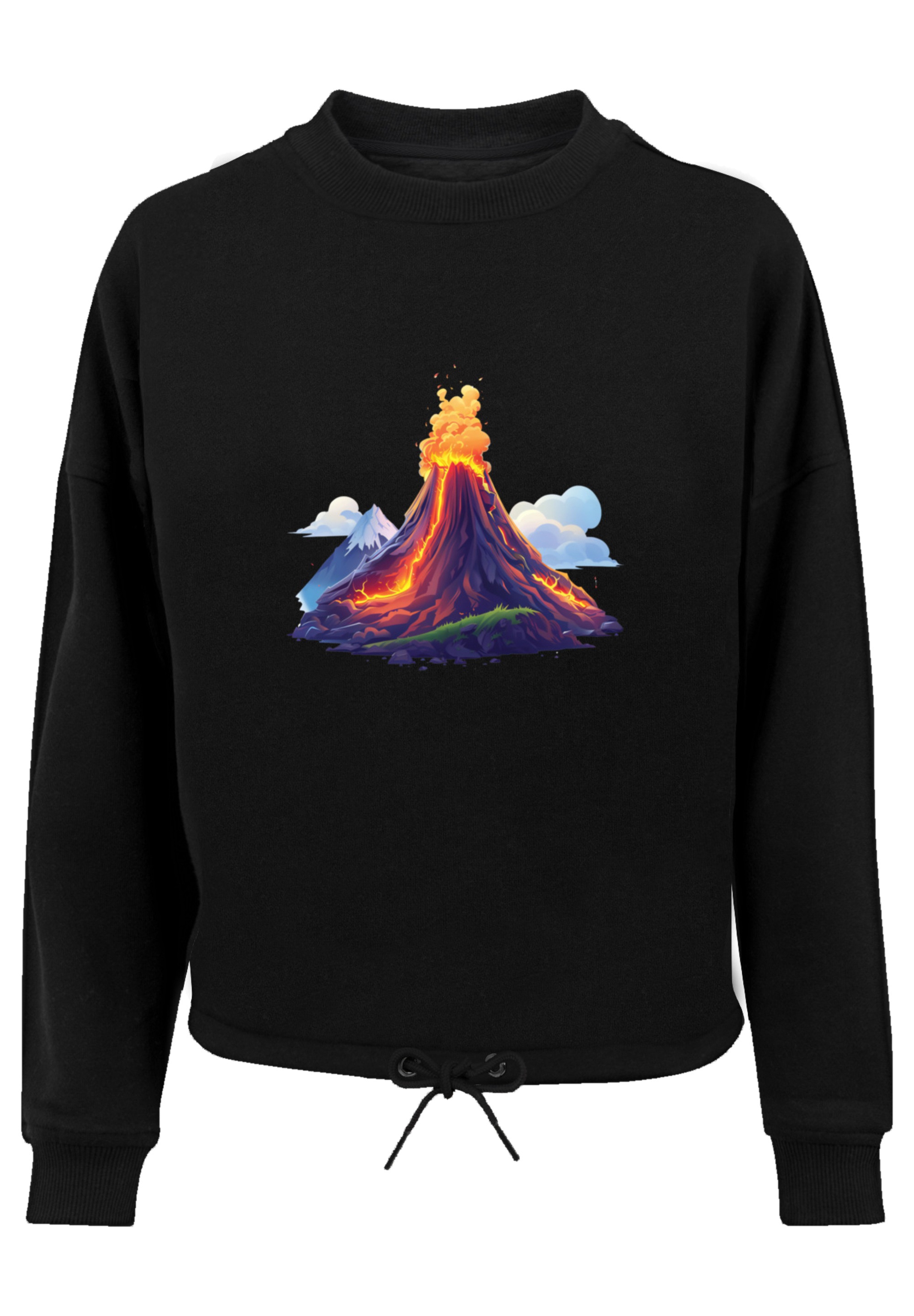 F4NT4STIC Sweatshirt »Vulkanausbruch«, Premium Qualität