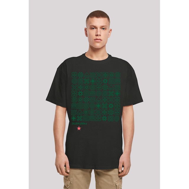 F4NT4STIC T-Shirt »Muster Grün Symbole«, Print ▷ bestellen | BAUR