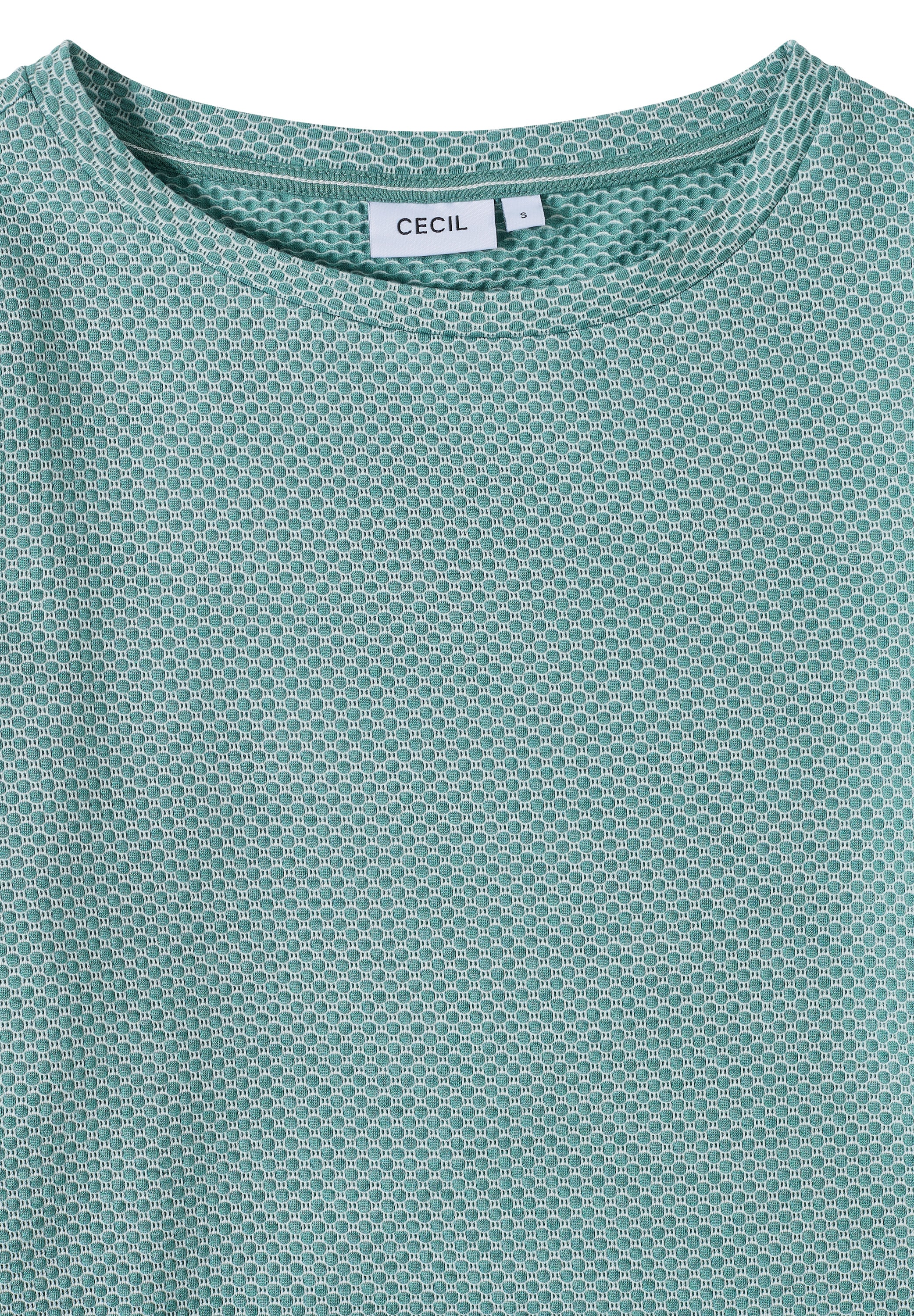 Cecil 3/4-Arm-Shirt, mit Materialmix