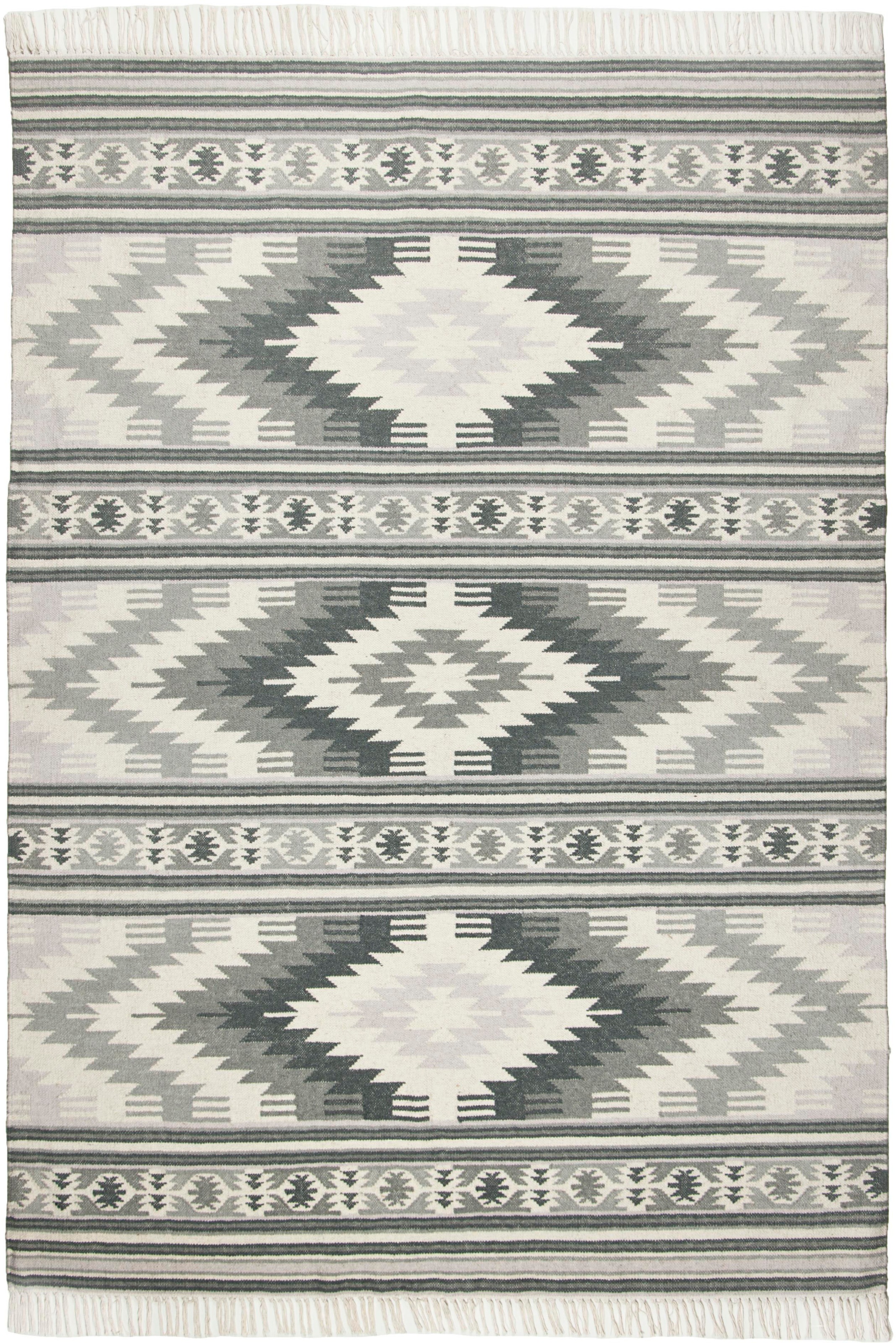 TOM TAILOR HOME Wollteppich "Kelim Colors I" rechteckig 5 mm Höhe reine Wol günstig online kaufen