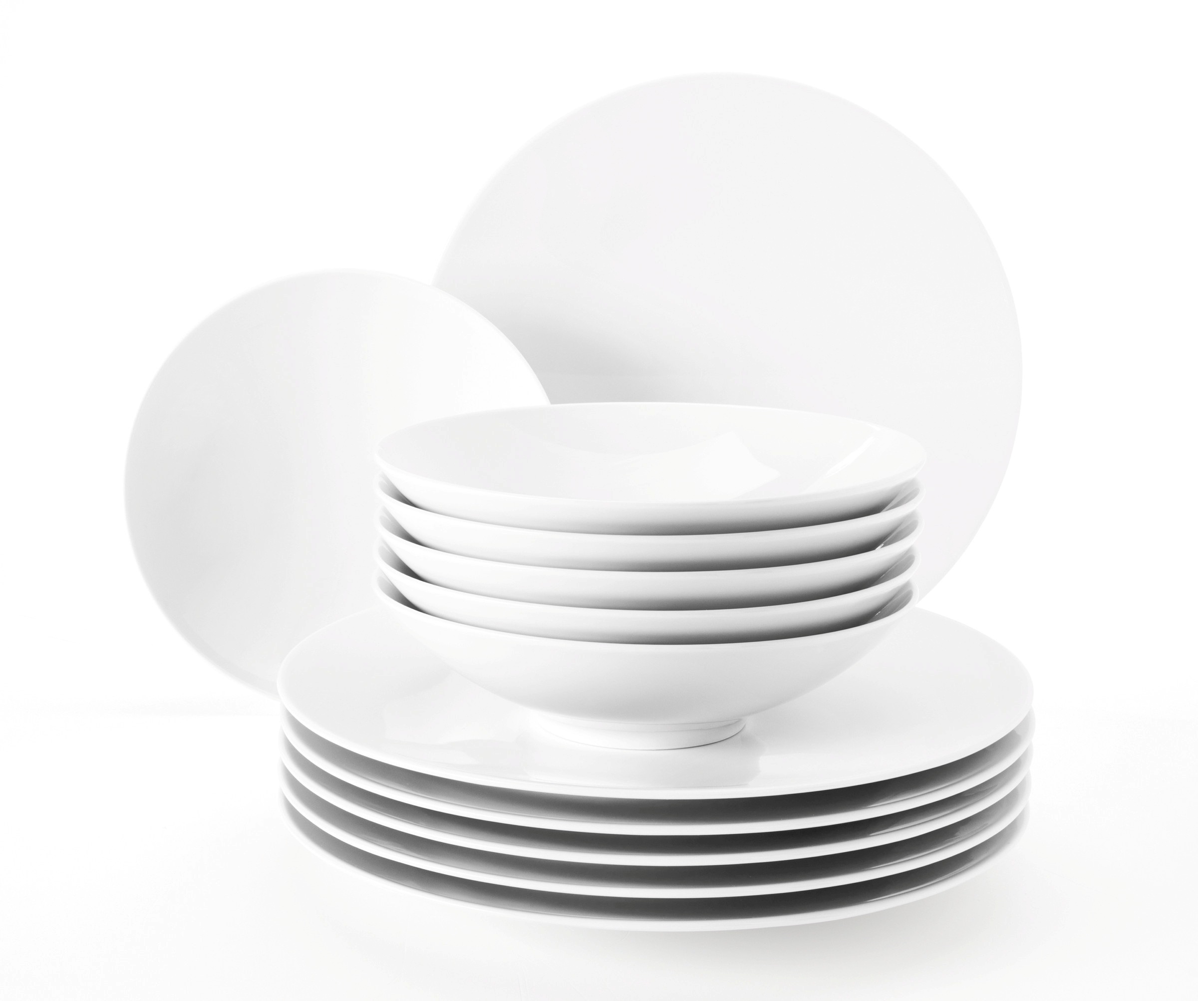 Seltmann Weiden Kombiservice »Geschirr-Set, Service Life«, (Set, 30 tlg.), Teller Set, Tassen, weiß, Made in Germany, 30 Teile, für 6 Personen