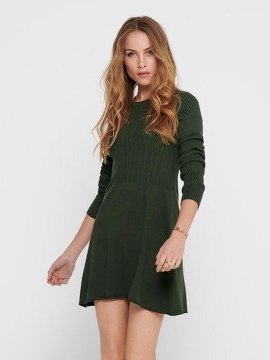 ONLY Strickkleid "ONLALMA L/S O-NECK DRESS KNT NOOS" günstig online kaufen