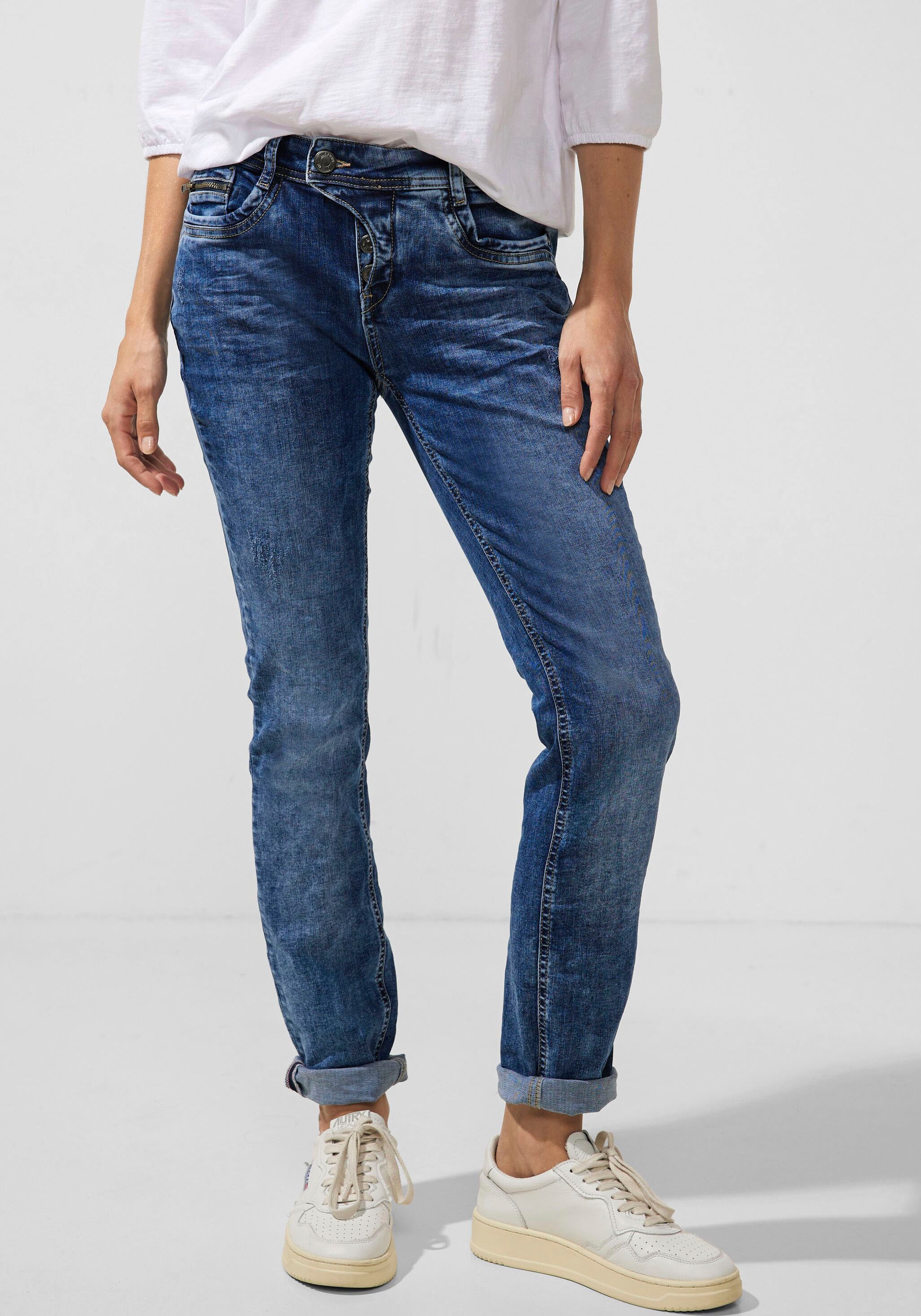 STREET ONE Comfort-fit-Jeans in madingas Used-Opt...